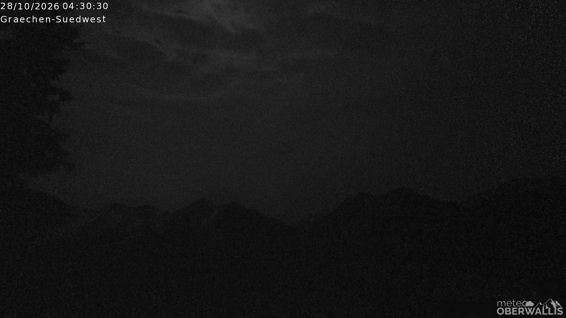 Archived image Webcam Grächen - South-West: Weisshorn