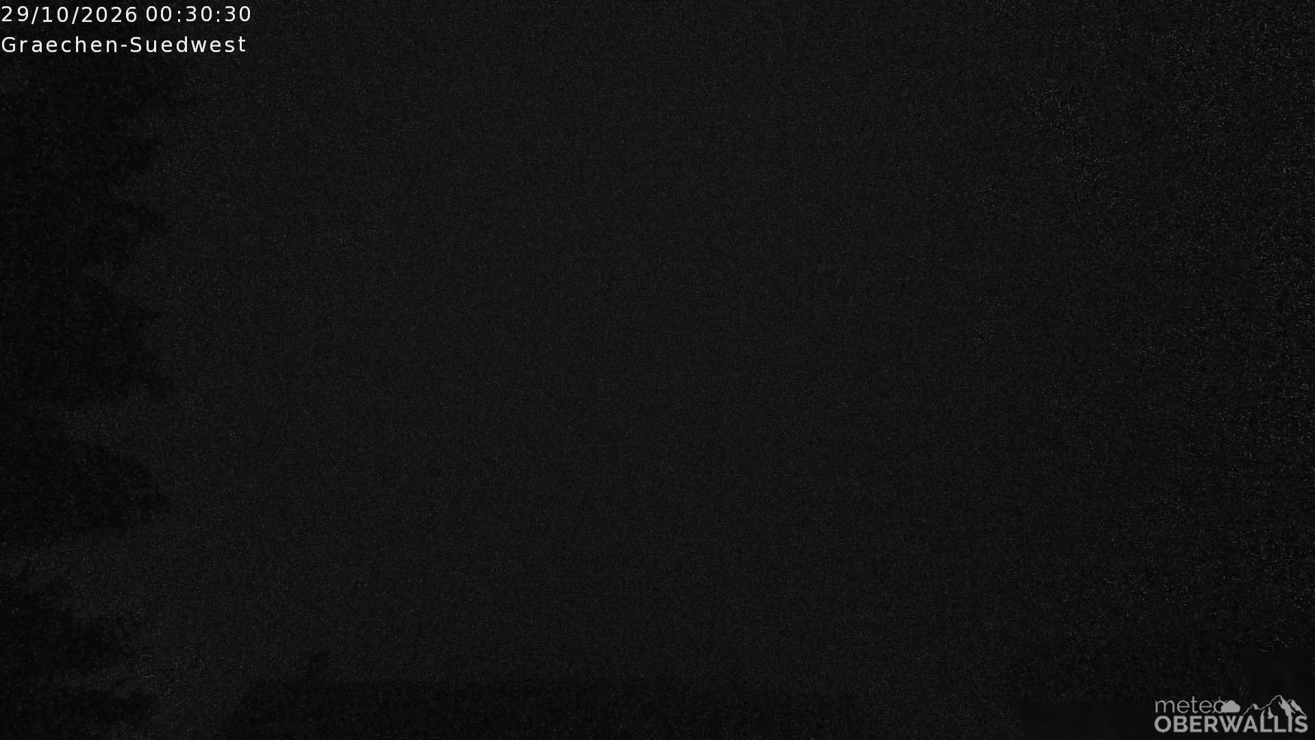 Archived image Webcam Grächen - South-West: Weisshorn