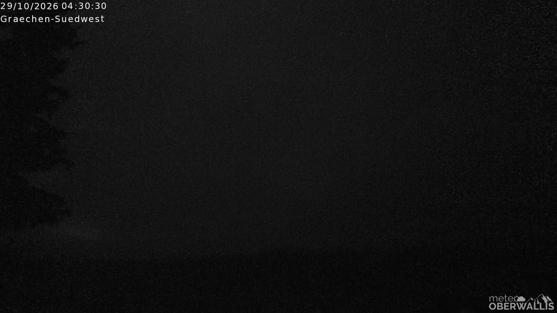 Archived image Webcam Grächen - South-West: Weisshorn