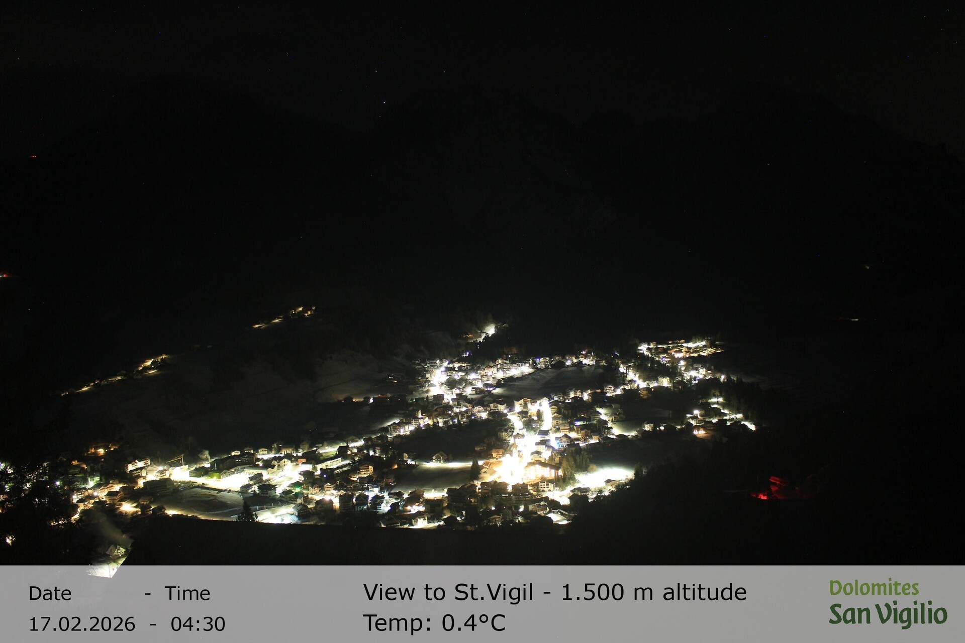 Archiv Foto Webcam Sicht auf St. Vigil in Enneberg im Südtiroler Pustertal (1.500 m)