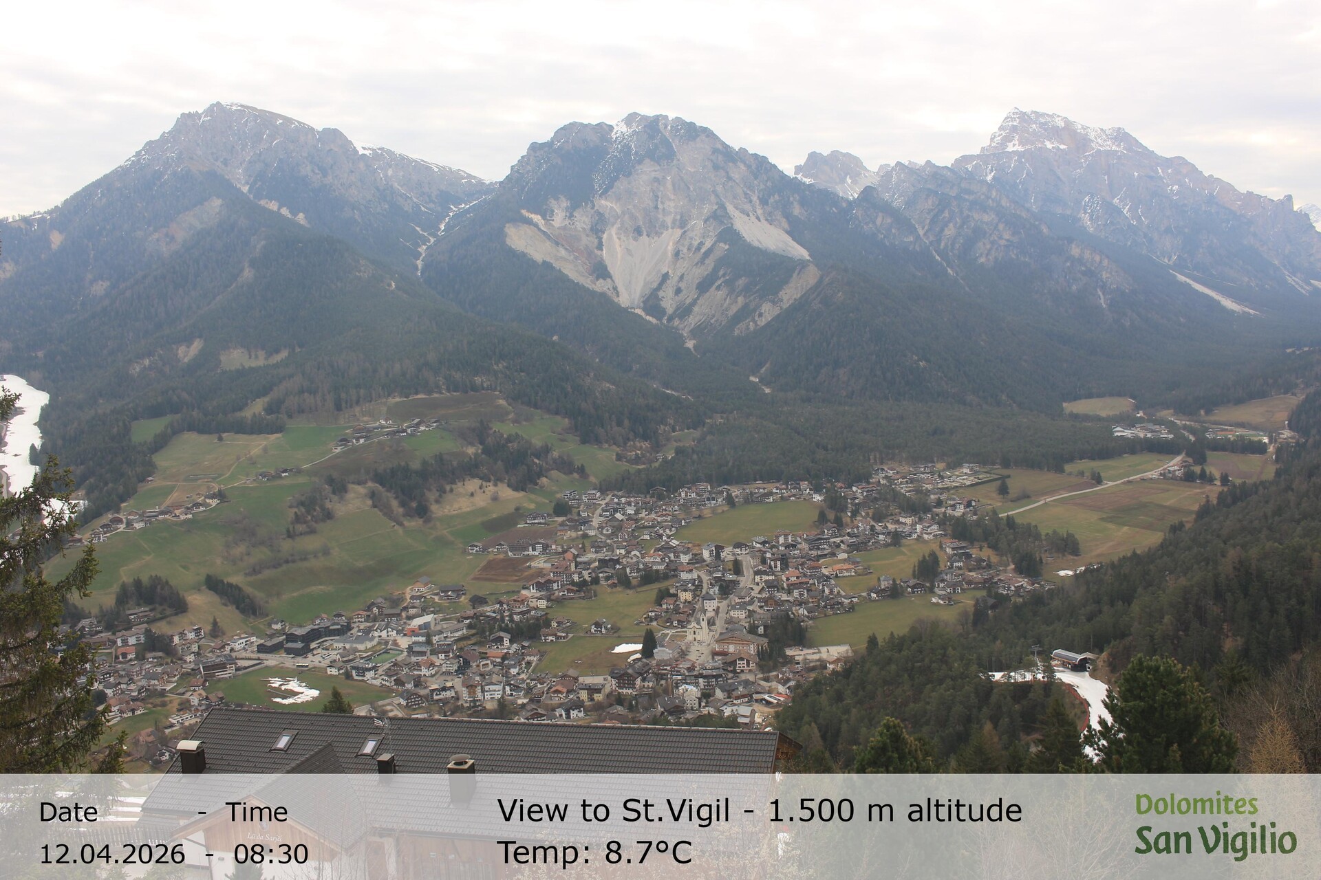 Archived image Webcam San Vigilio in South Tyrol at 1.500 m
