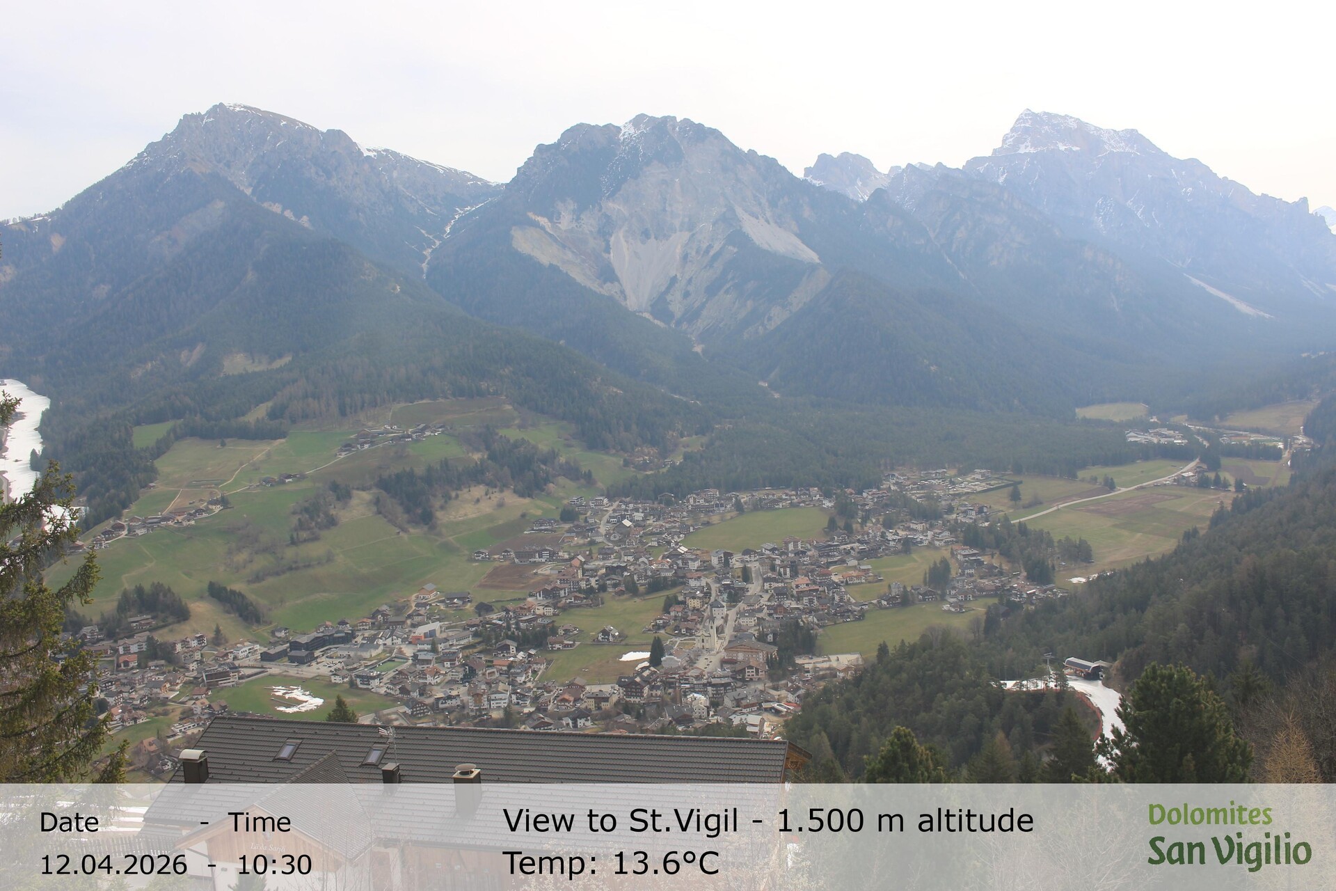 Archived image Webcam San Vigilio in South Tyrol at 1.500 m