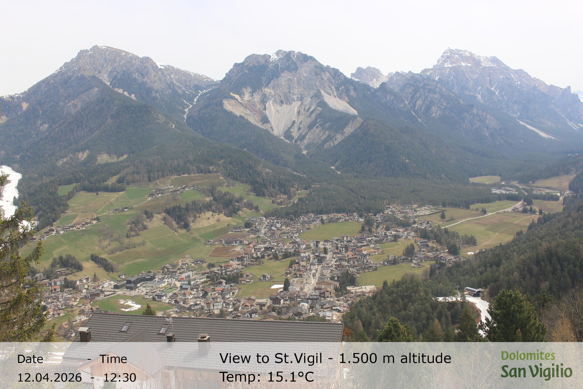 Archived image Webcam San Vigilio in South Tyrol at 1.500 m