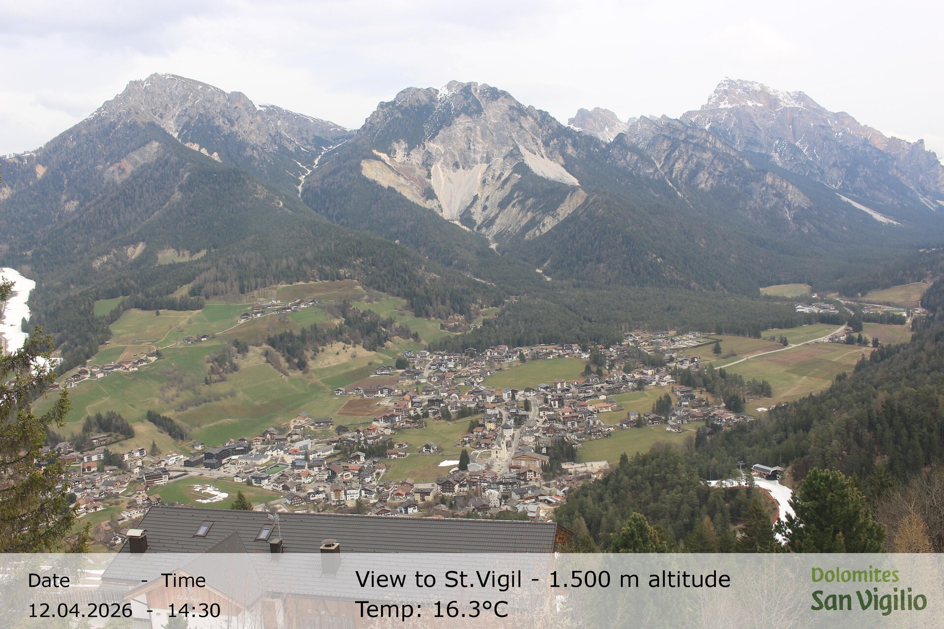 Archived image Webcam San Vigilio in South Tyrol at 1.500 m