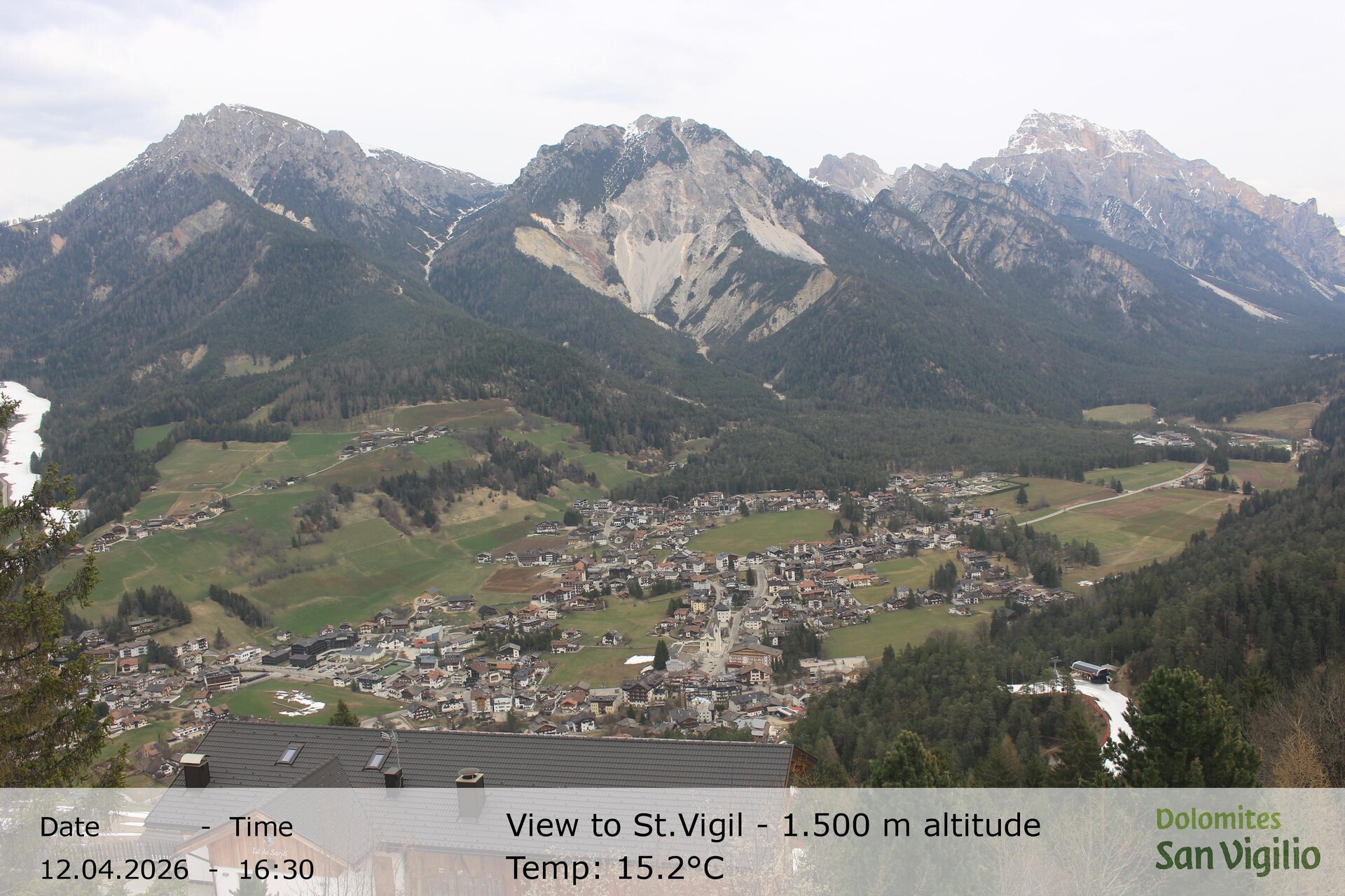 Archived image Webcam San Vigilio in South Tyrol at 1.500 m