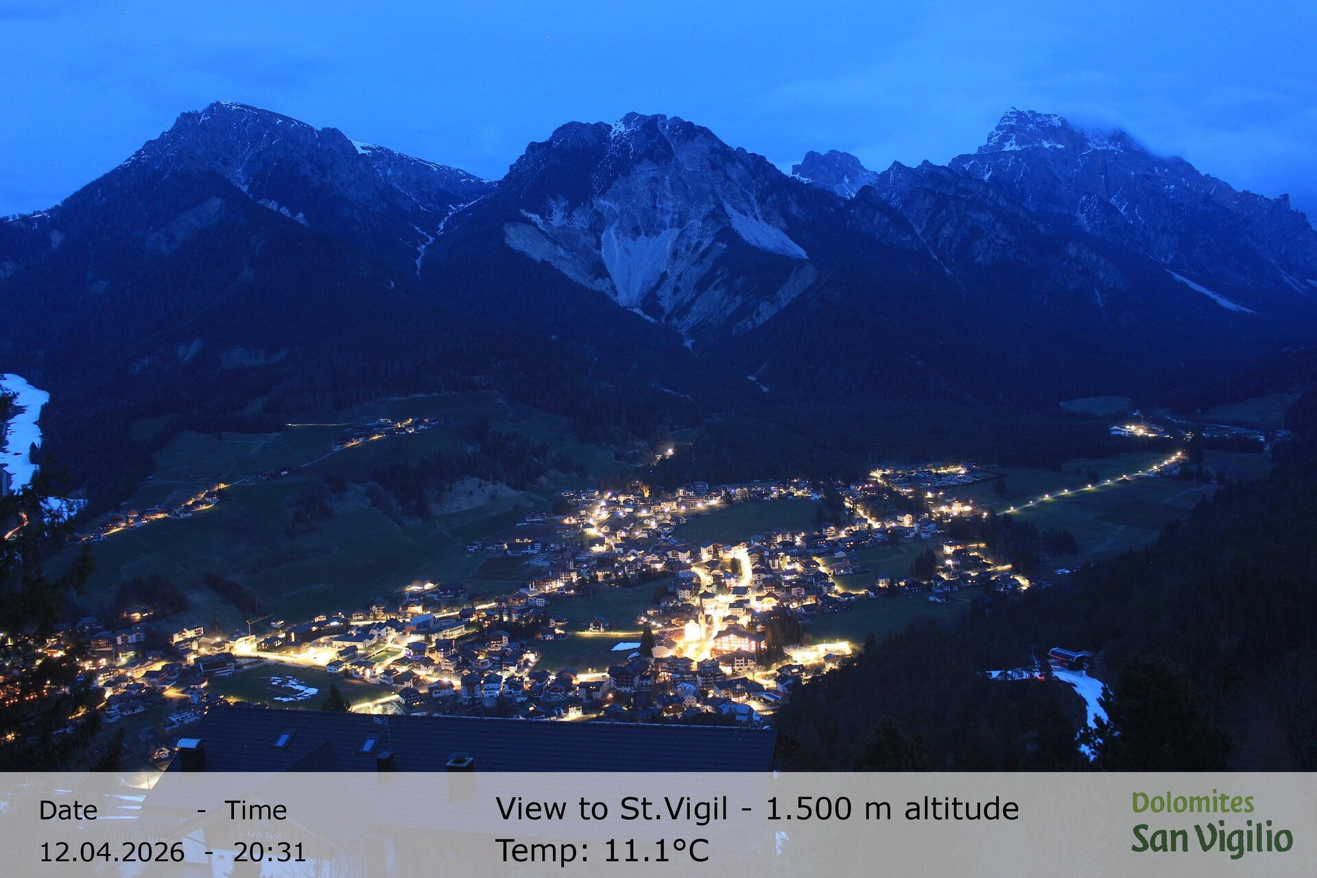 Archived image Webcam San Vigilio in South Tyrol at 1.500 m