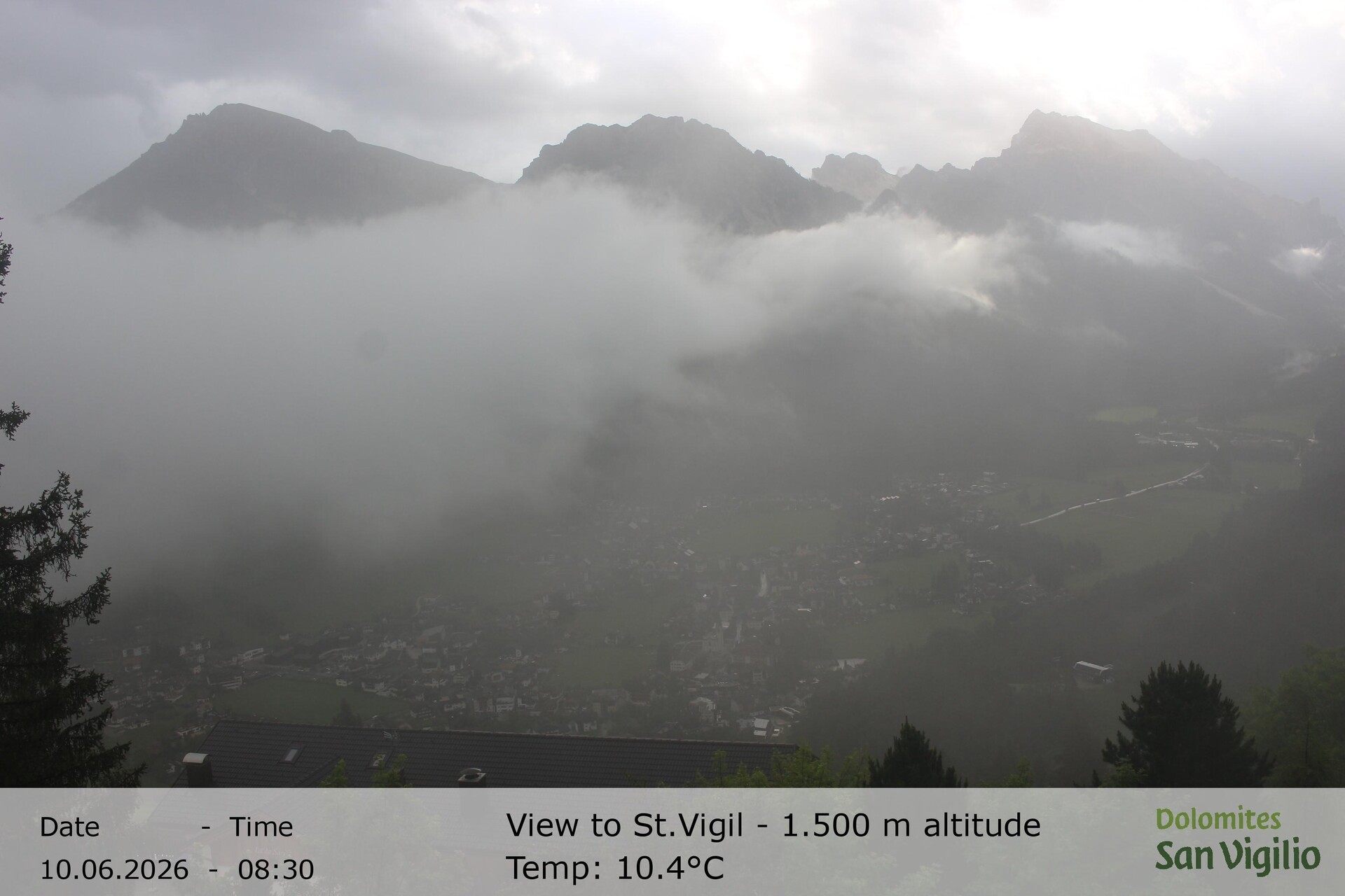 Archived image Webcam San Vigilio in South Tyrol at 1.500 m