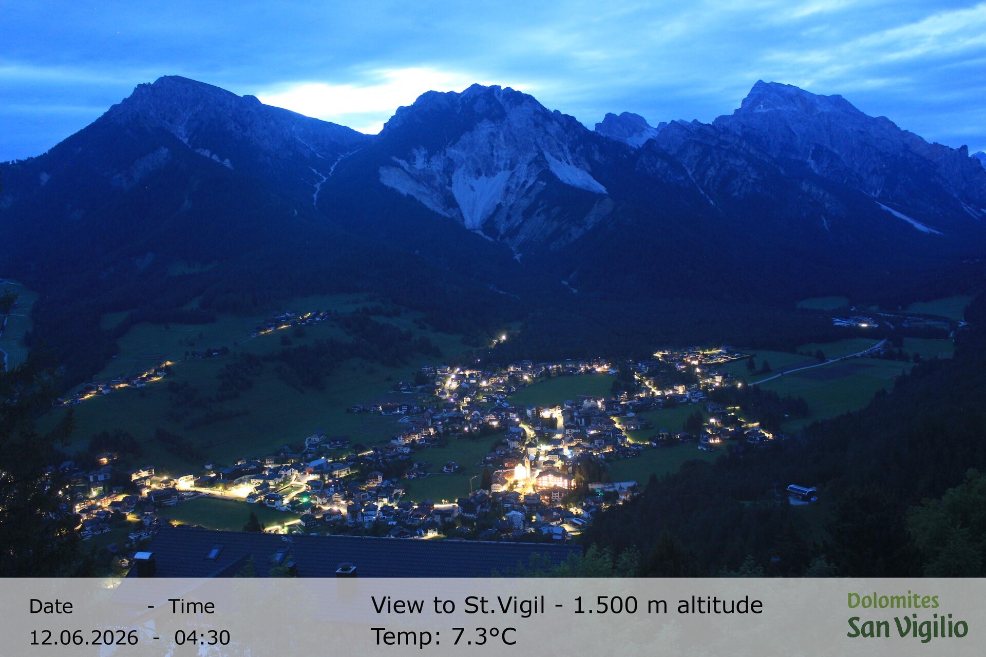 Archived image Webcam San Vigilio in South Tyrol at 1.500 m