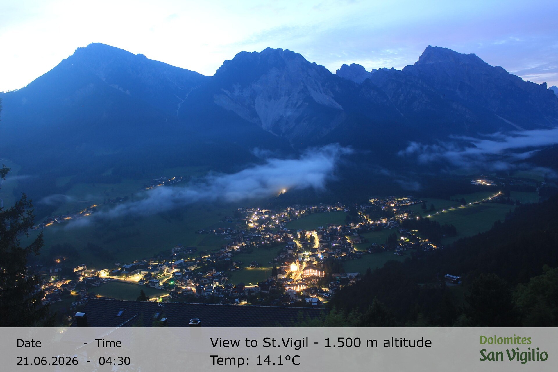 Archived image Webcam San Vigilio in South Tyrol at 1.500 m