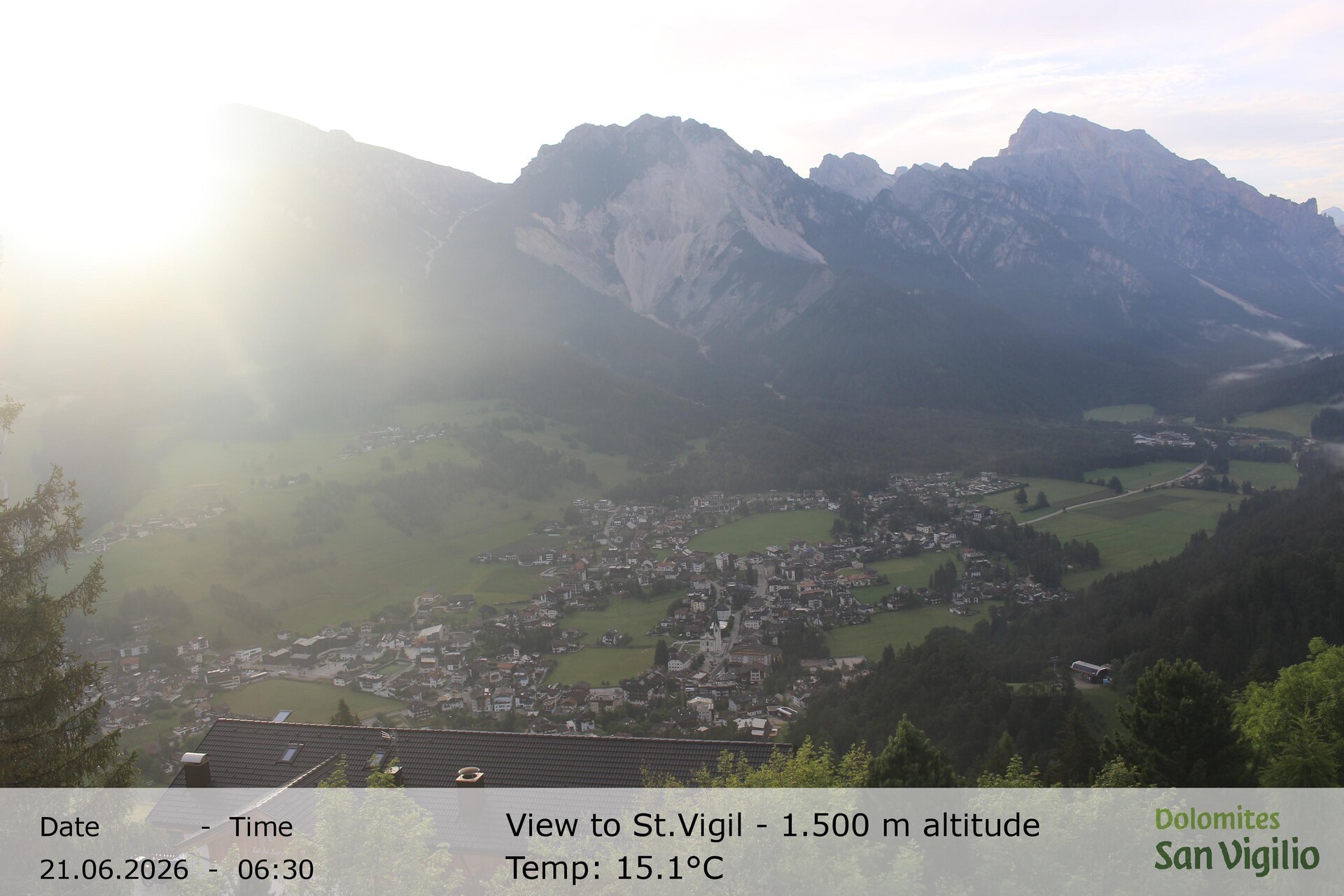 Archived image Webcam San Vigilio in South Tyrol at 1.500 m