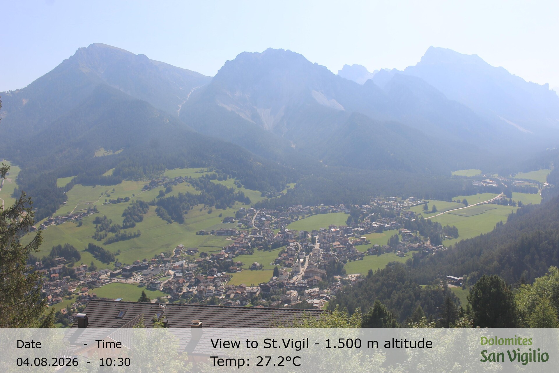 Archived image Webcam San Vigilio in South Tyrol at 1.500 m