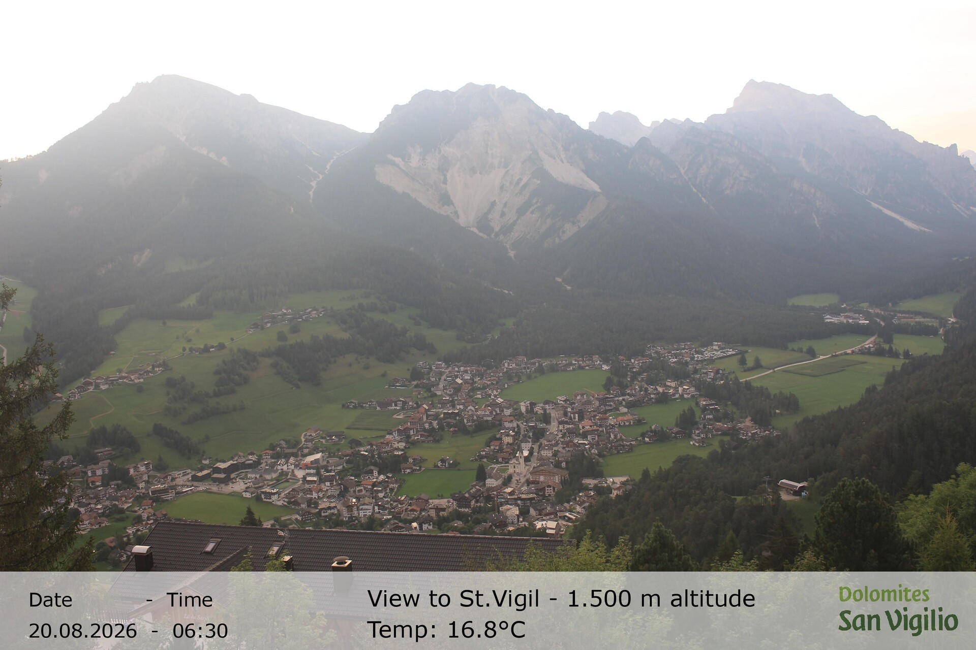 Archived image Webcam San Vigilio in South Tyrol at 1.500 m