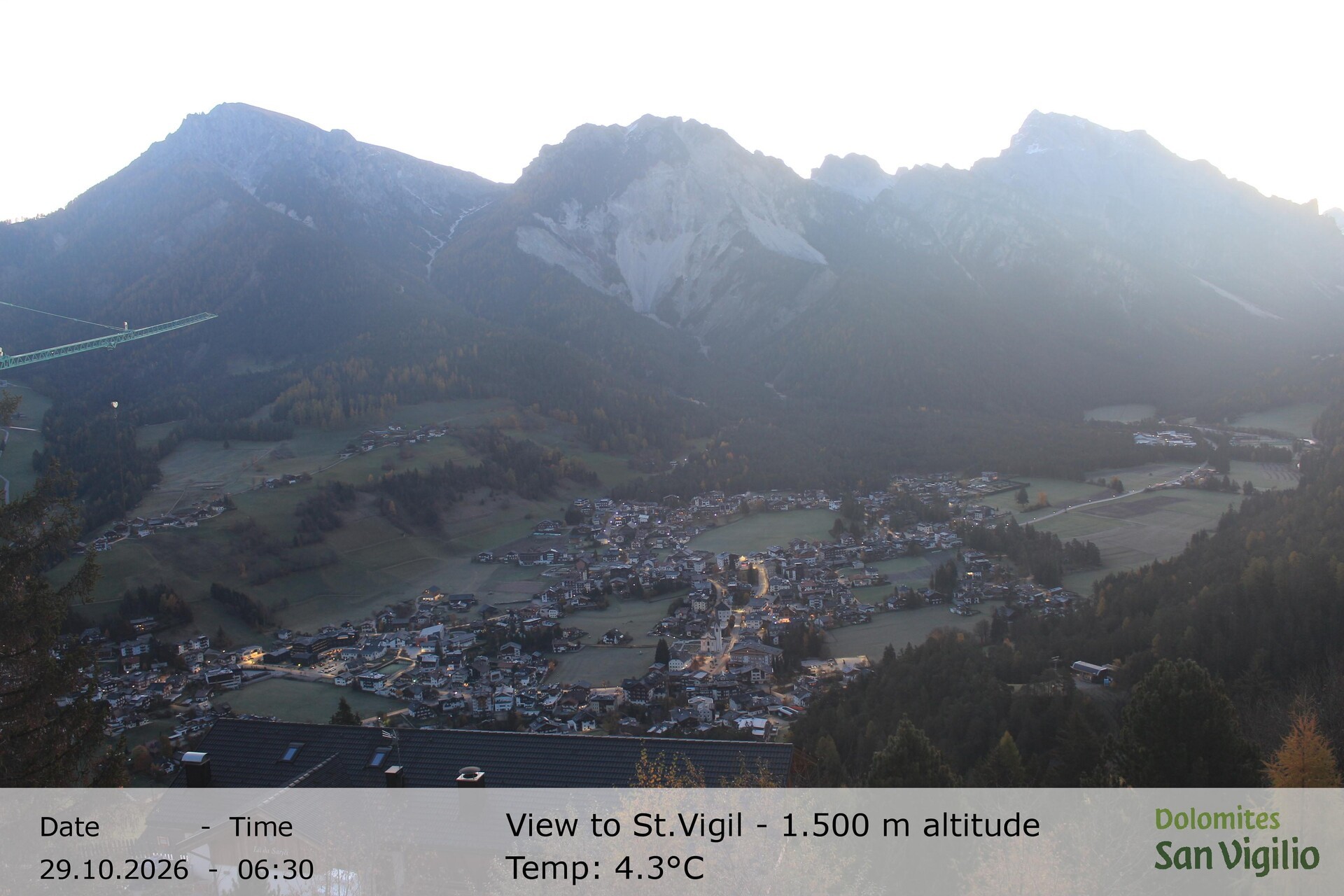 Archived image Webcam San Vigilio in South Tyrol at 1.500 m