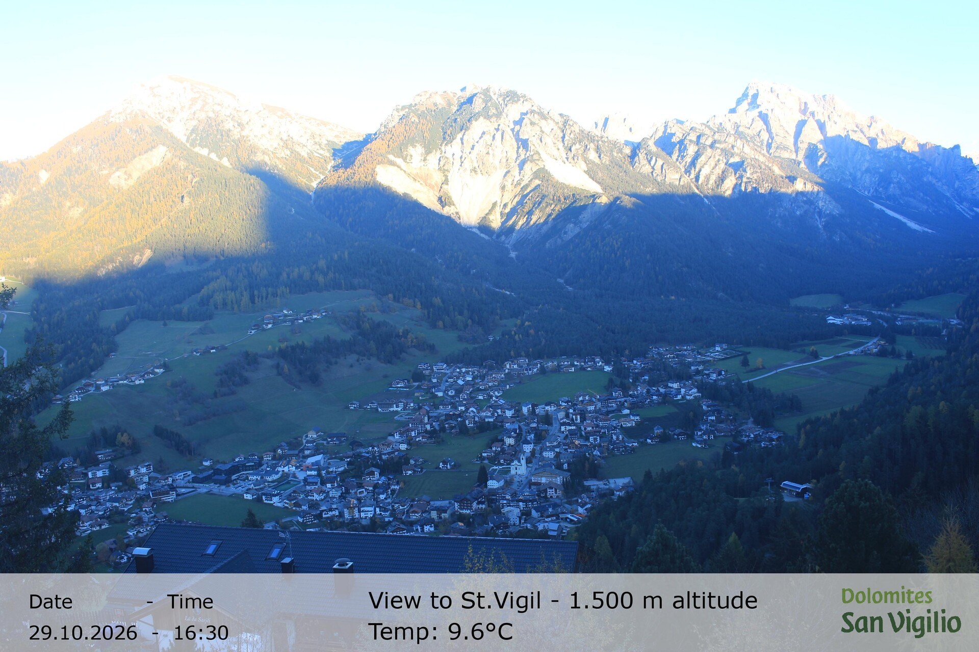 Archived image Webcam San Vigilio in South Tyrol at 1.500 m