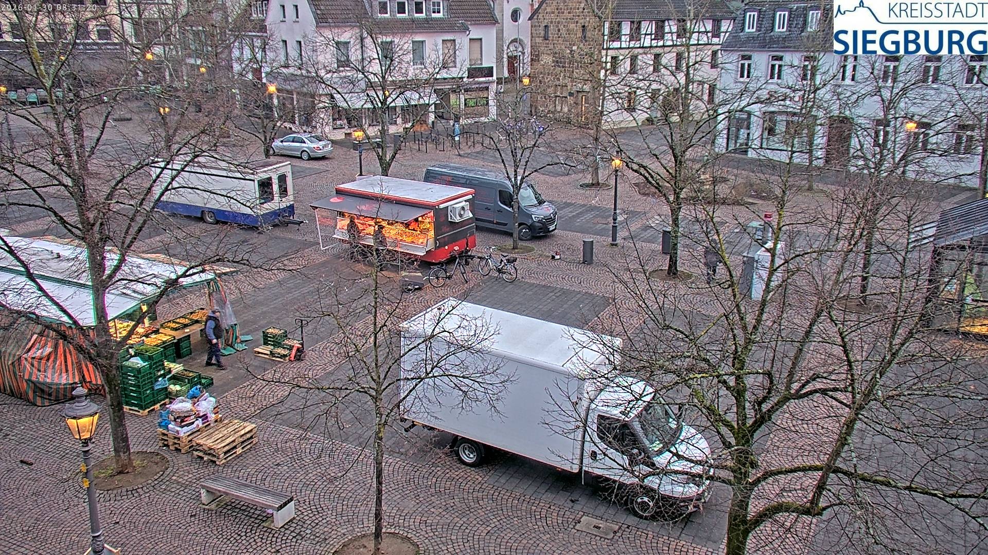 Archived image Webcam Siegburg (Noth Rhine-Westphalia) - View towards market square