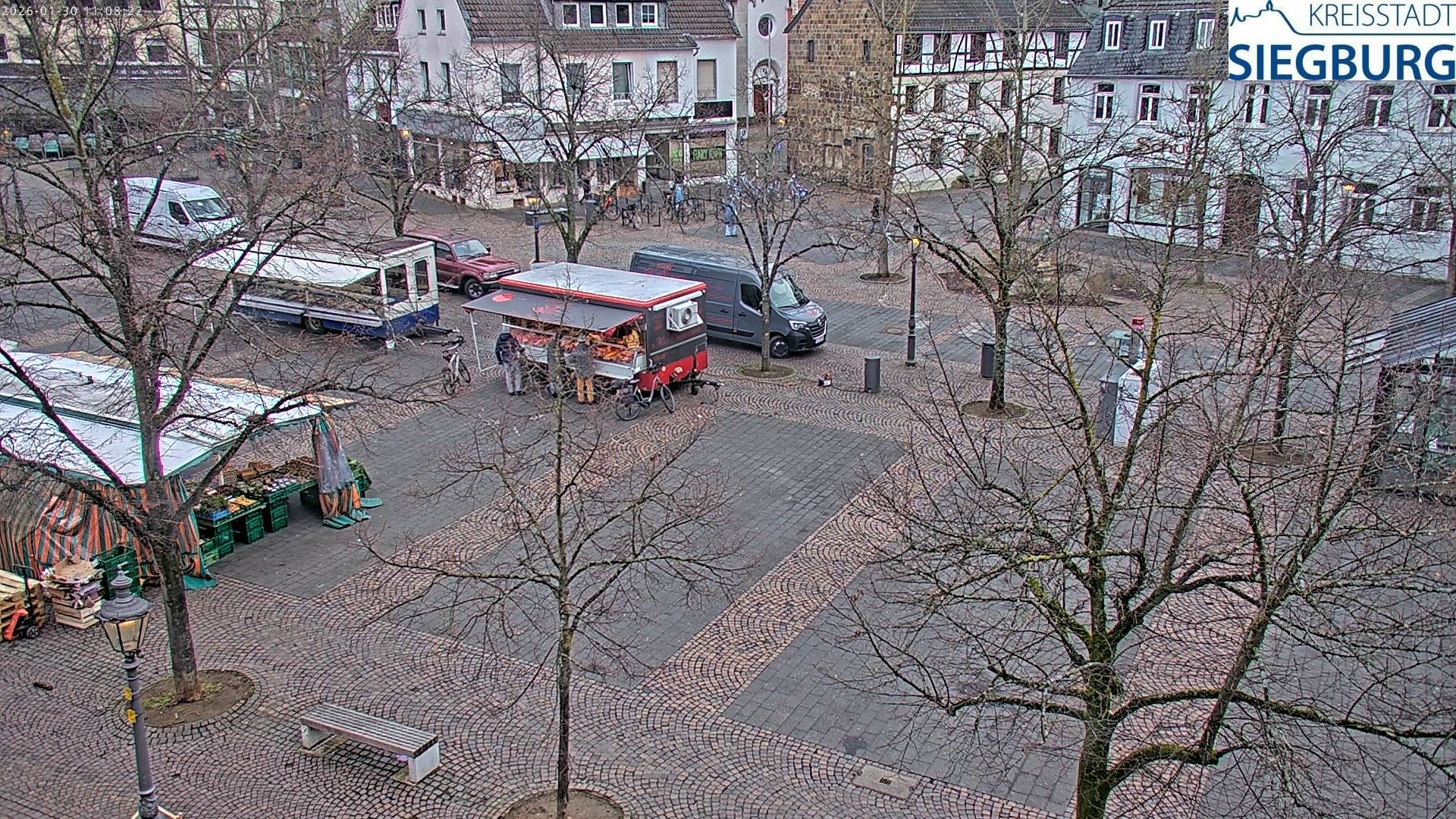 Archived image Webcam Siegburg (Noth Rhine-Westphalia) - View towards market square