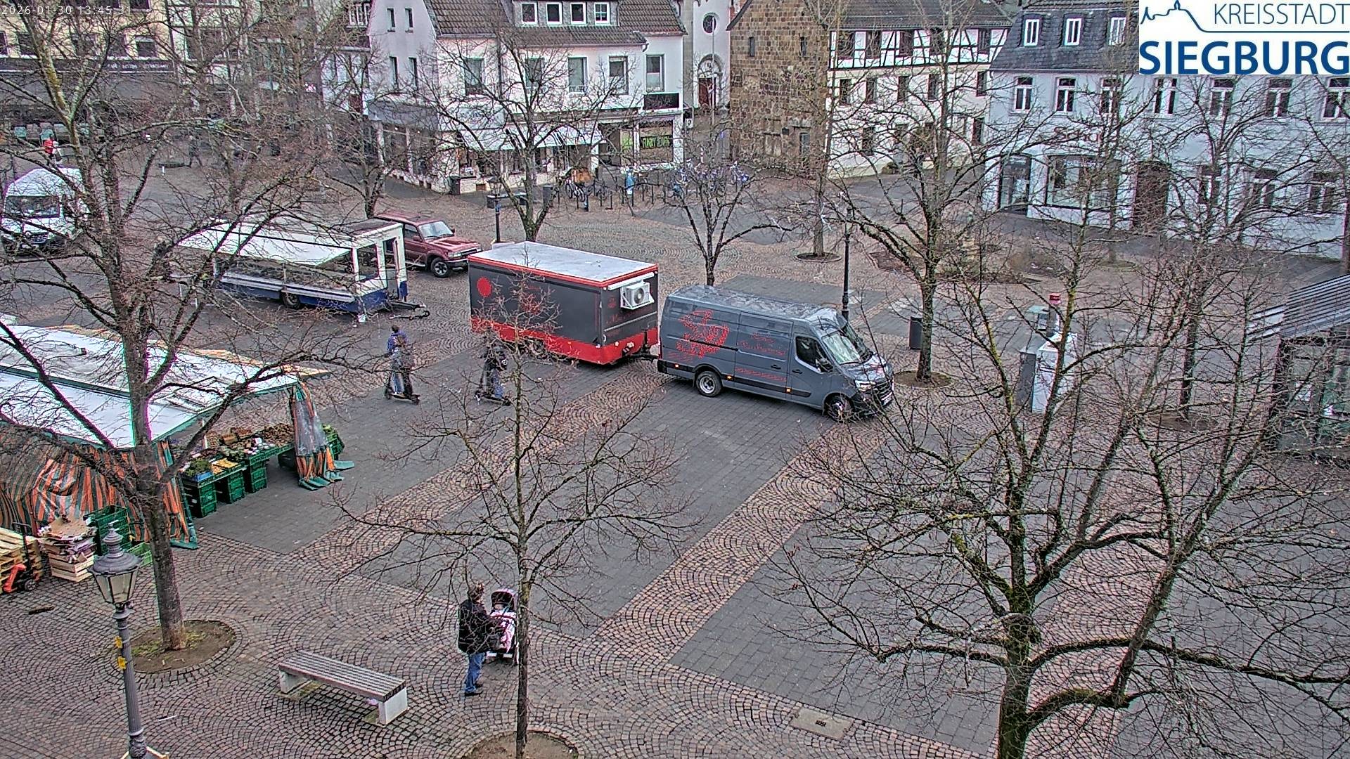 Archived image Webcam Siegburg (Noth Rhine-Westphalia) - View towards market square