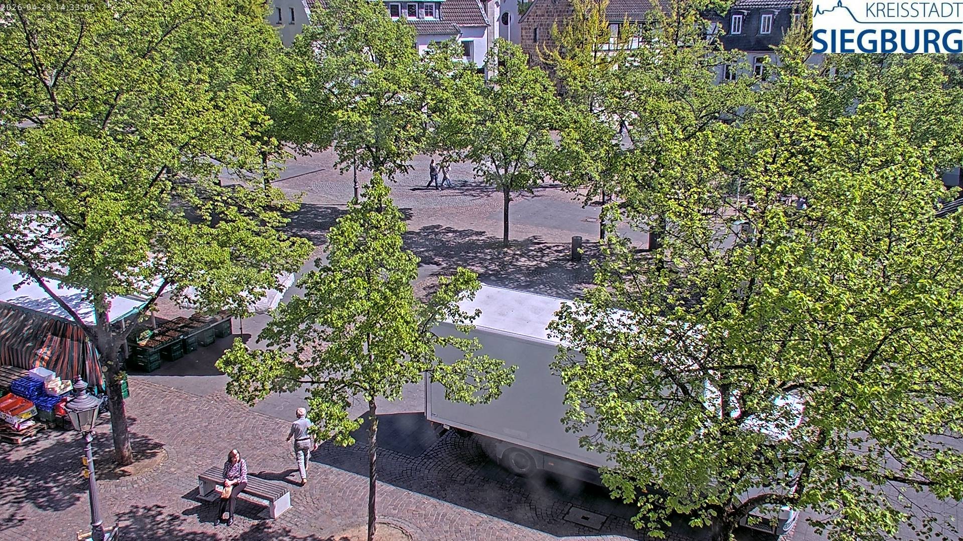 Archiv Foto Webcam Siegburg (Nordrhein-Westfalen) - Blick auf Marktplatz
