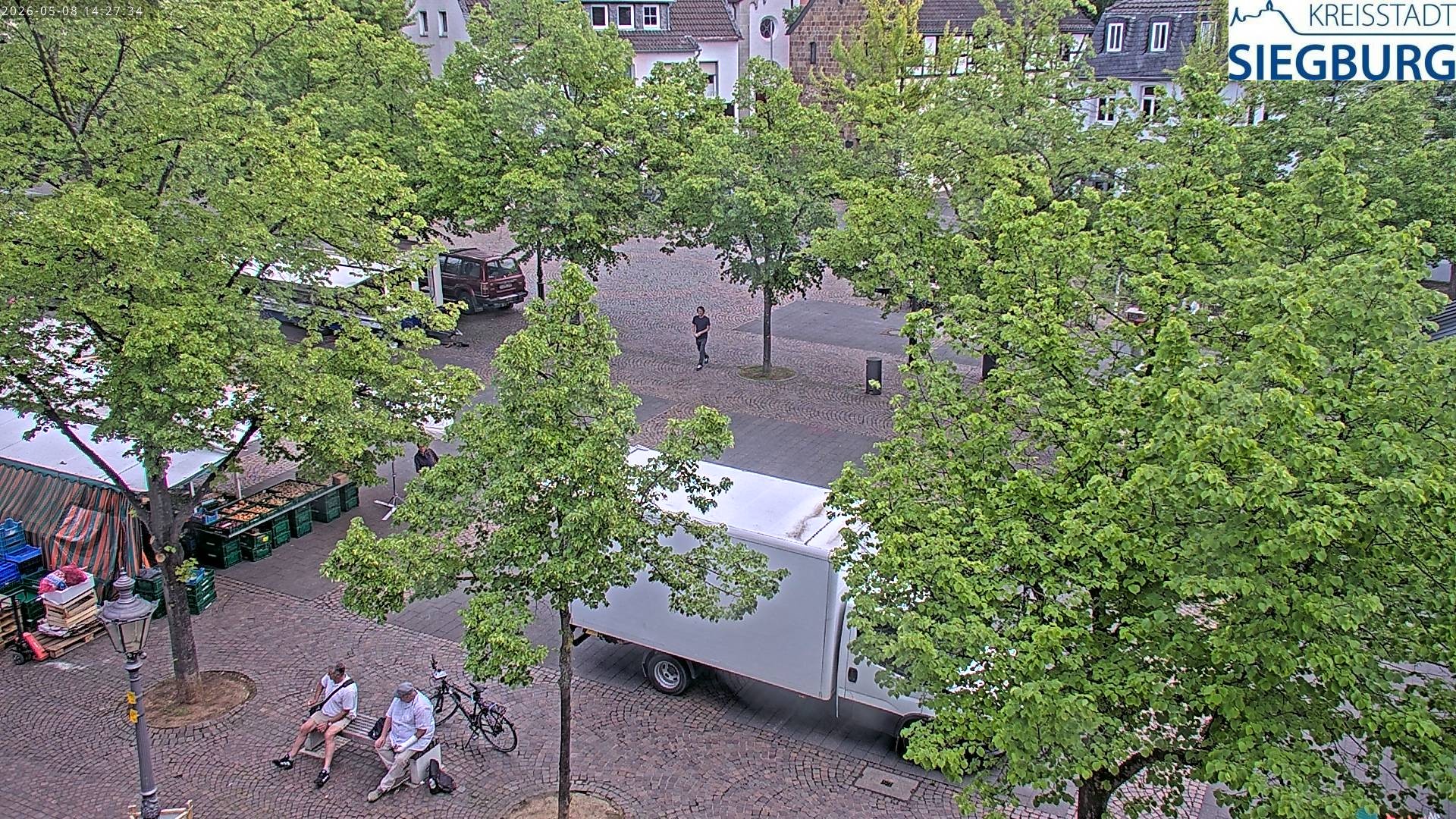 Archived image Webcam Siegburg (Noth Rhine-Westphalia) - View towards market square