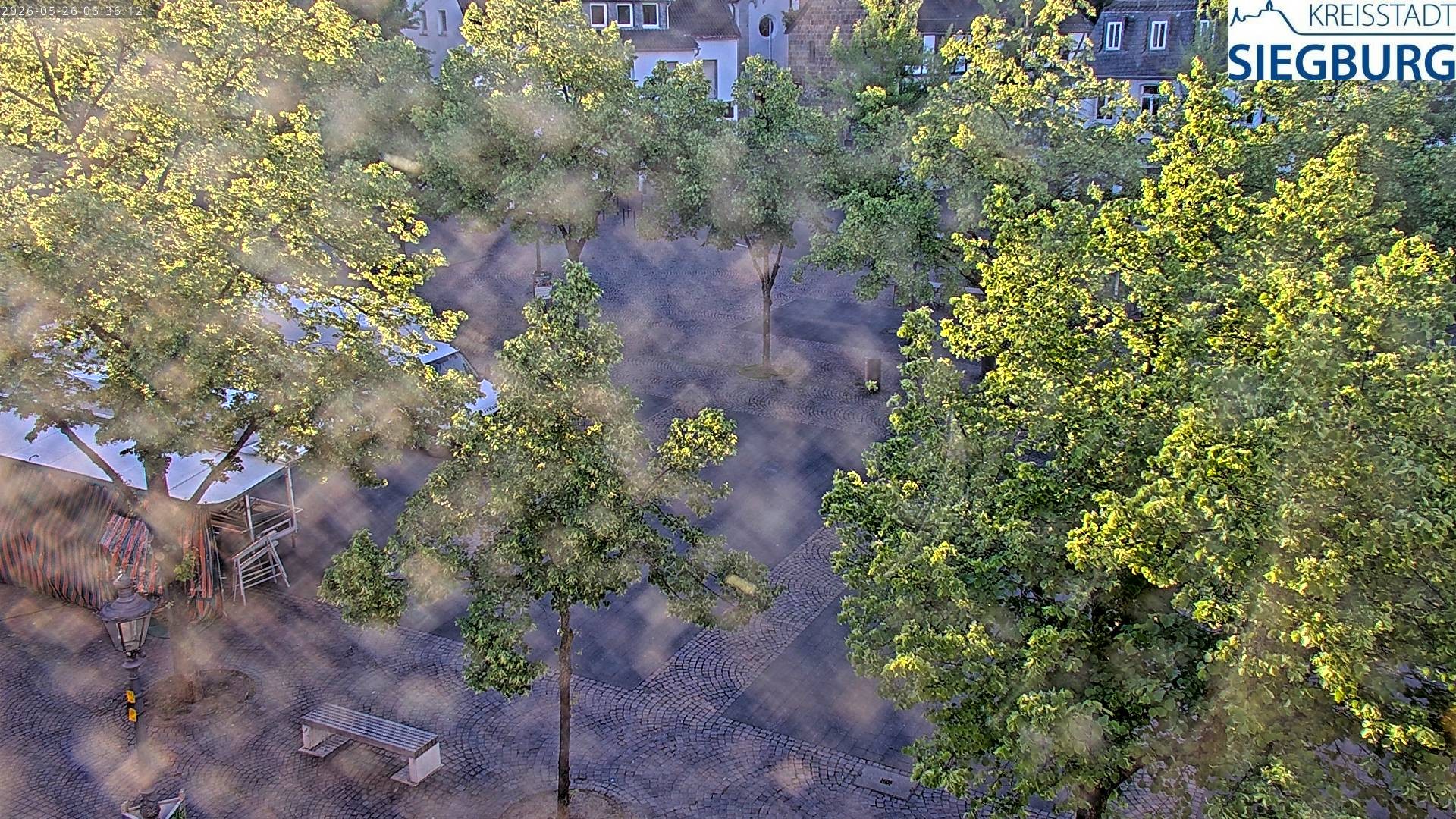 Archived image Webcam Siegburg (Noth Rhine-Westphalia) - View towards market square
