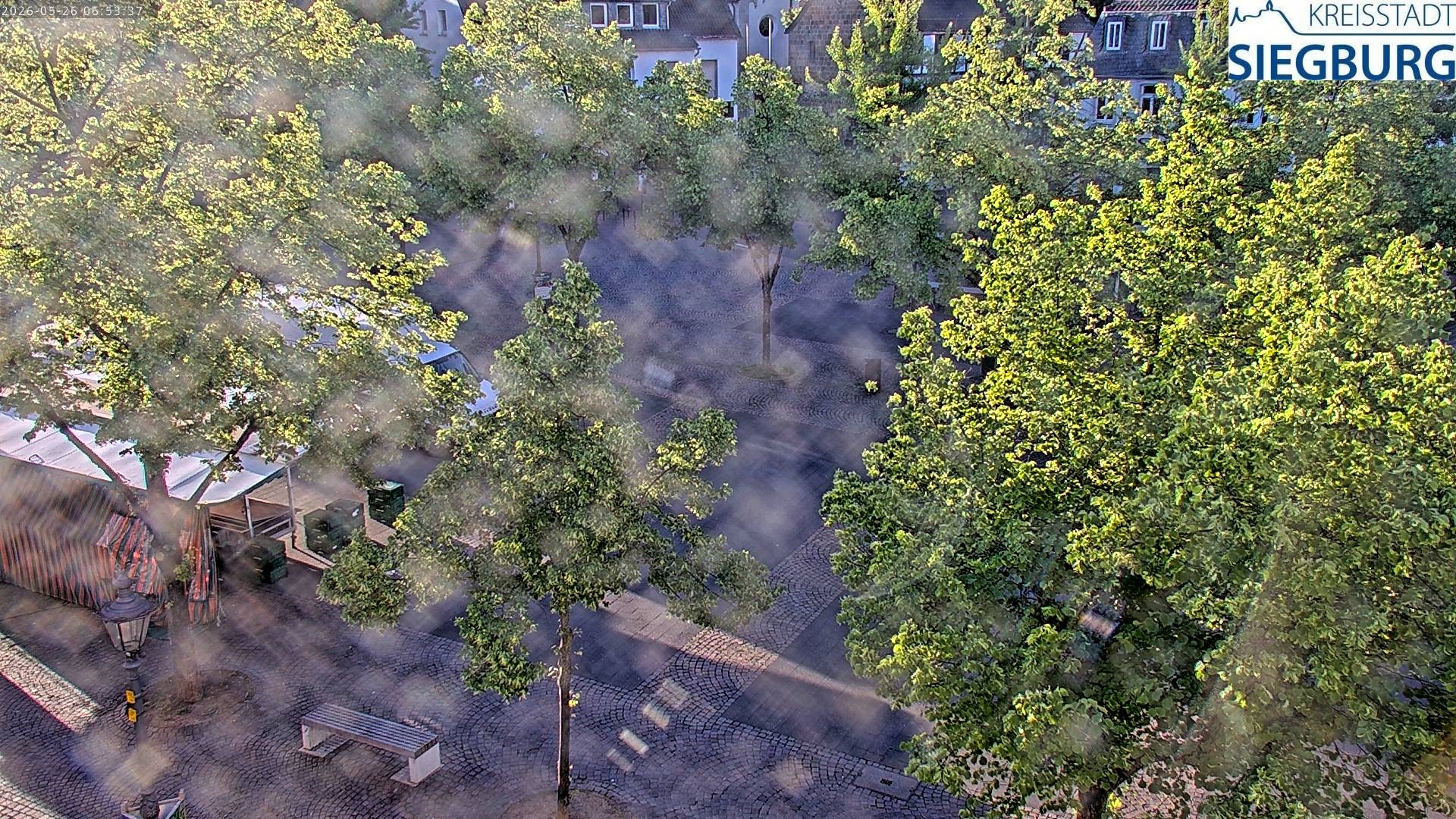 Archived image Webcam Siegburg (Noth Rhine-Westphalia) - View towards market square