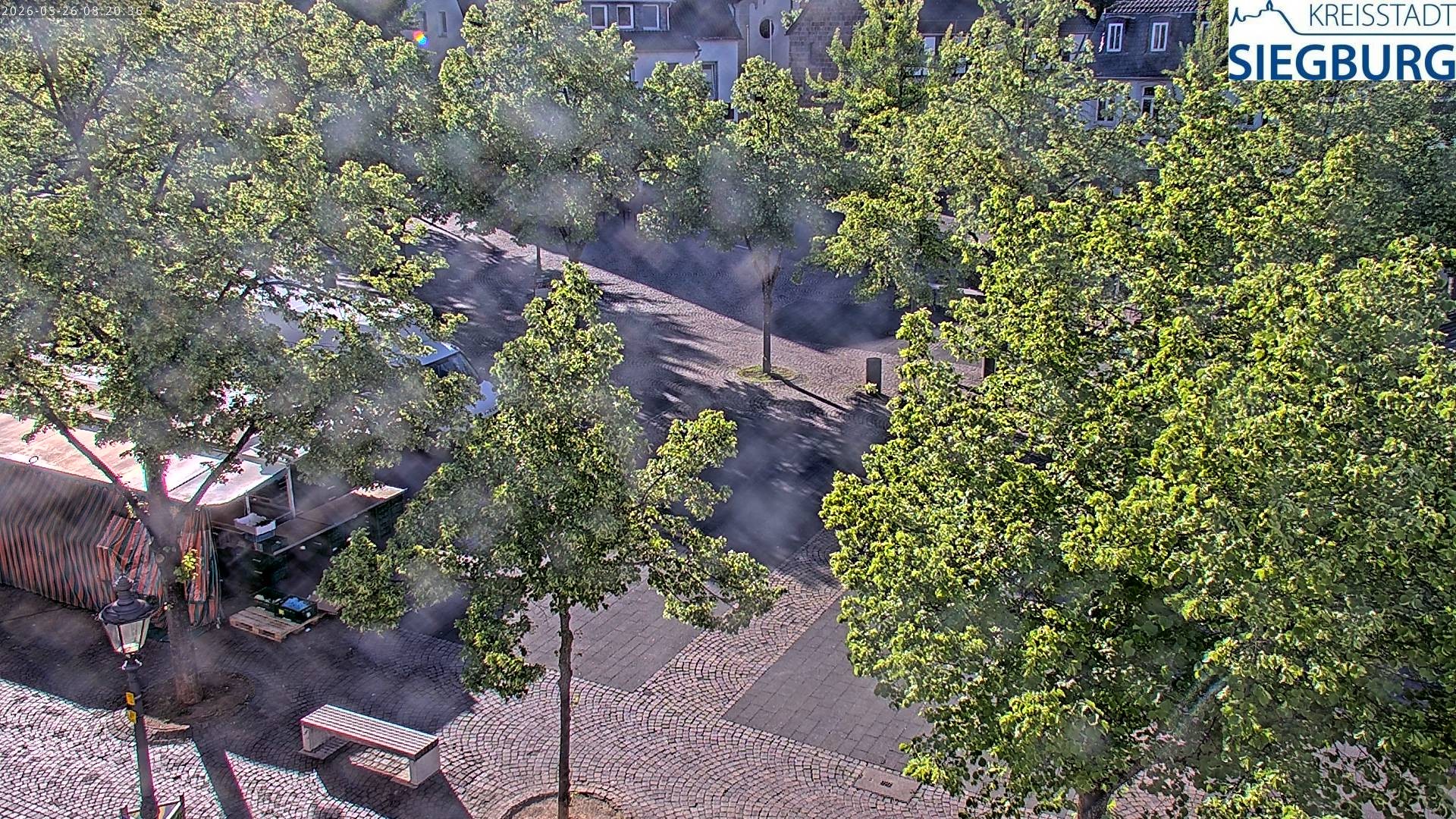Archived image Webcam Siegburg (Noth Rhine-Westphalia) - View towards market square