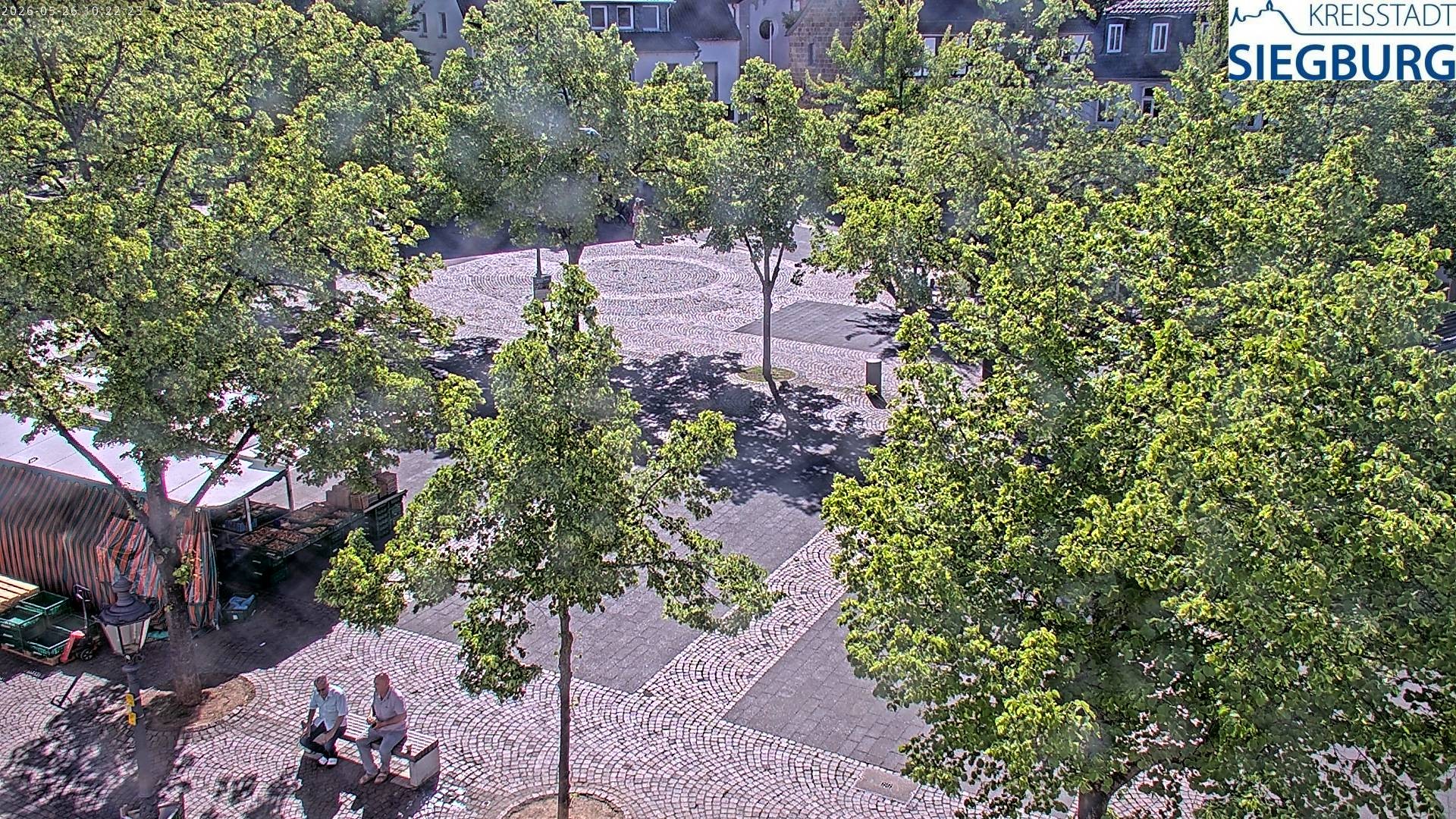 Archived image Webcam Siegburg (Noth Rhine-Westphalia) - View towards market square