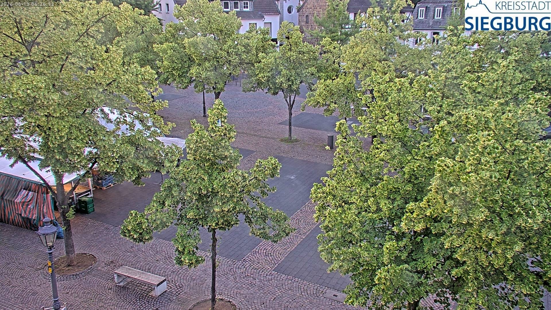 Archived image Webcam Siegburg (Noth Rhine-Westphalia) - View towards market square