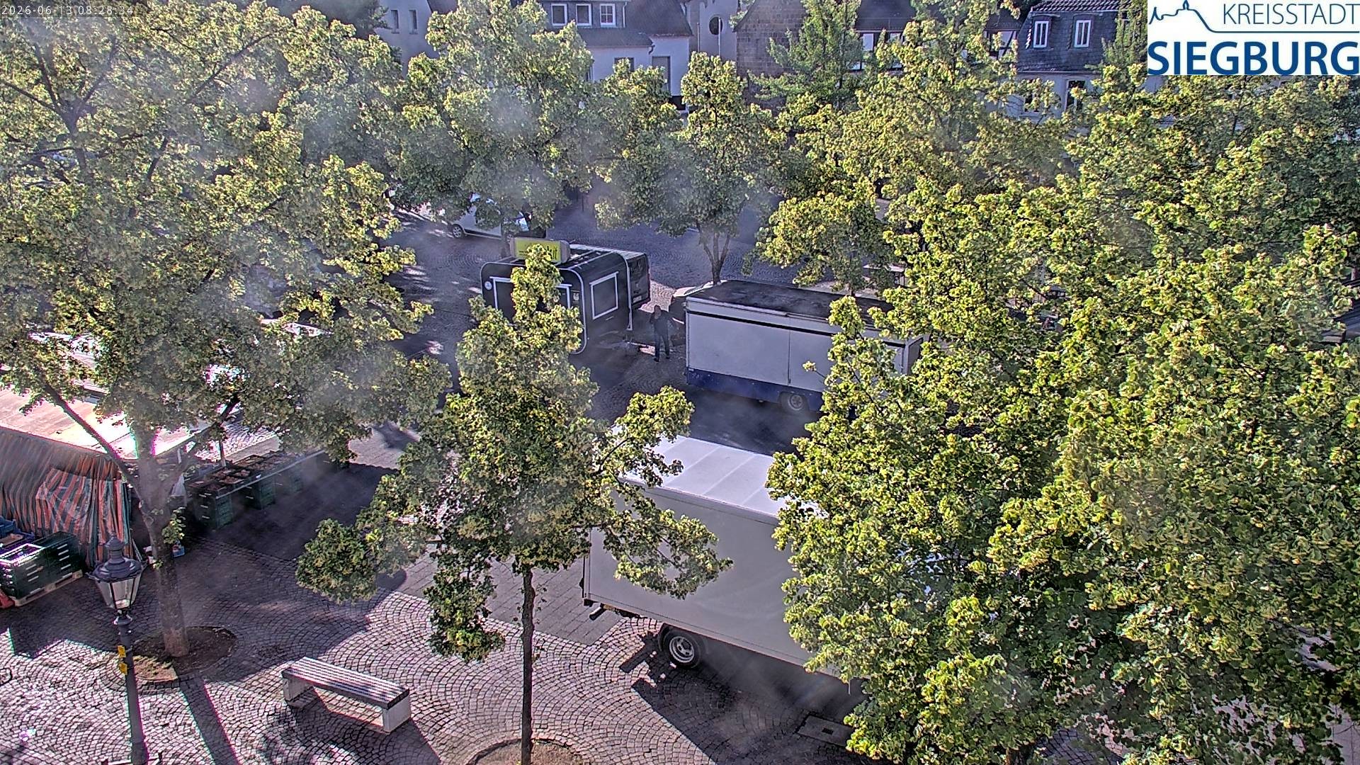 Archived image Webcam Siegburg (Noth Rhine-Westphalia) - View towards market square