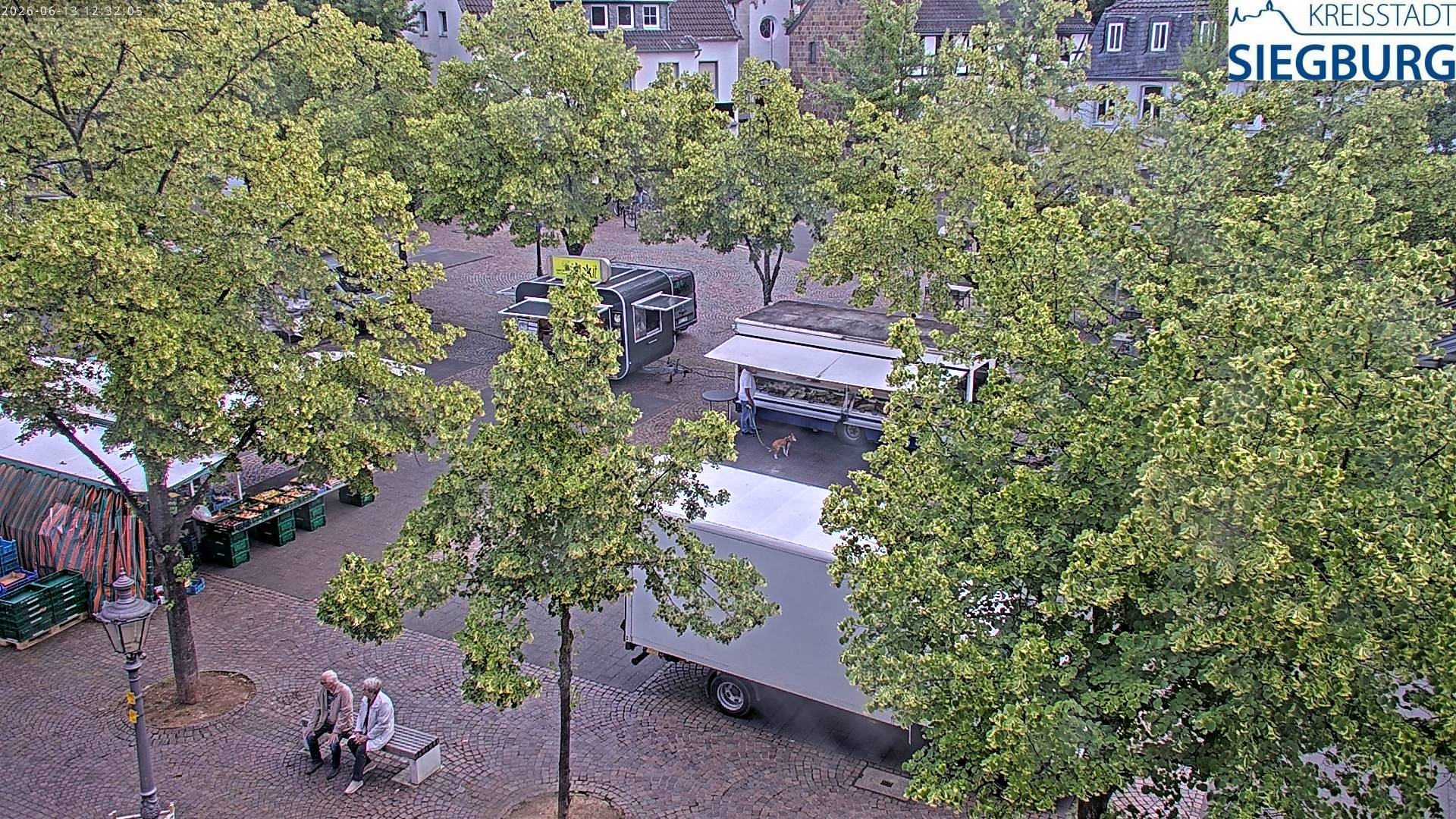 Archived image Webcam Siegburg (Noth Rhine-Westphalia) - View towards market square