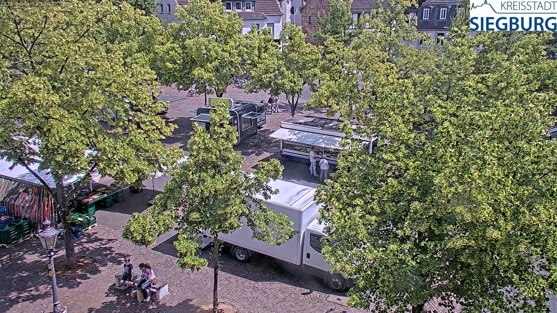Archiv Foto Webcam Siegburg (Nordrhein-Westfalen) - Blick auf Marktplatz