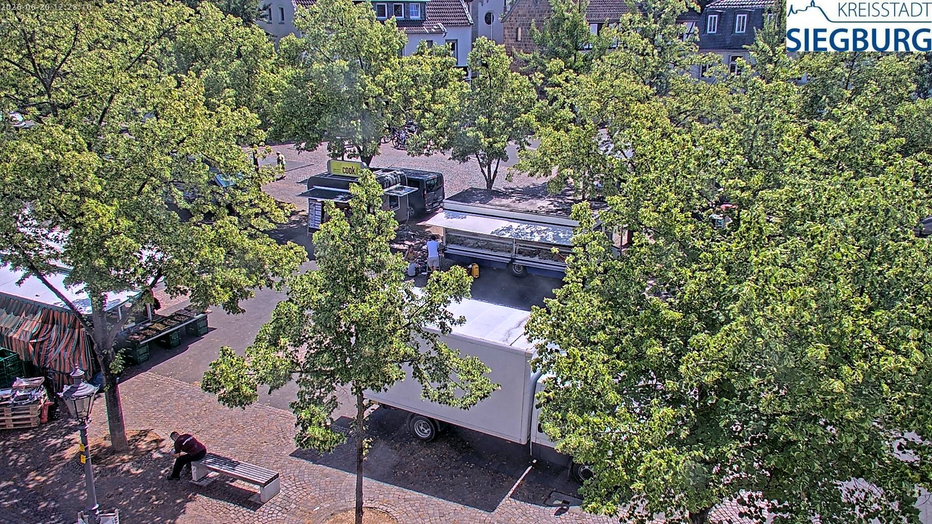 Archived image Webcam Siegburg (Noth Rhine-Westphalia) - View towards market square