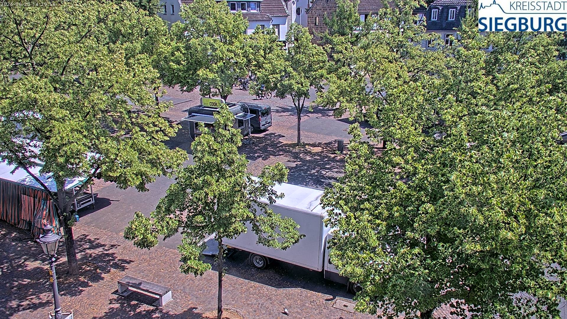 Archived image Webcam Siegburg (Noth Rhine-Westphalia) - View towards market square
