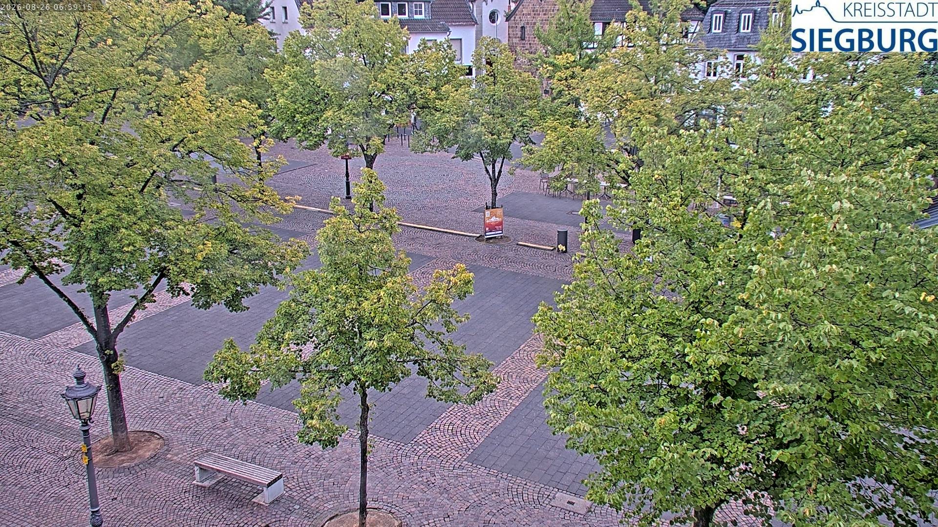 Archived image Webcam Siegburg (Noth Rhine-Westphalia) - View towards market square