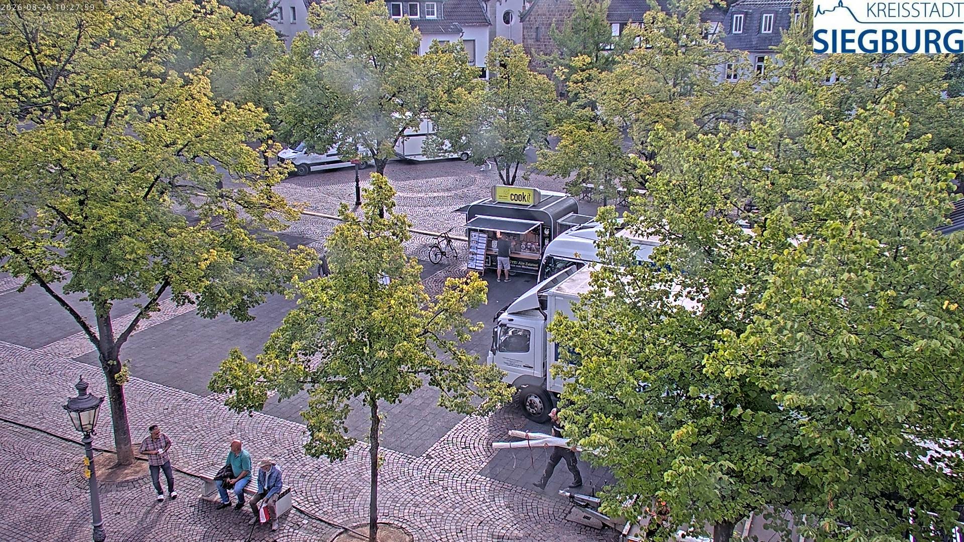 Archived image Webcam Siegburg (Noth Rhine-Westphalia) - View towards market square