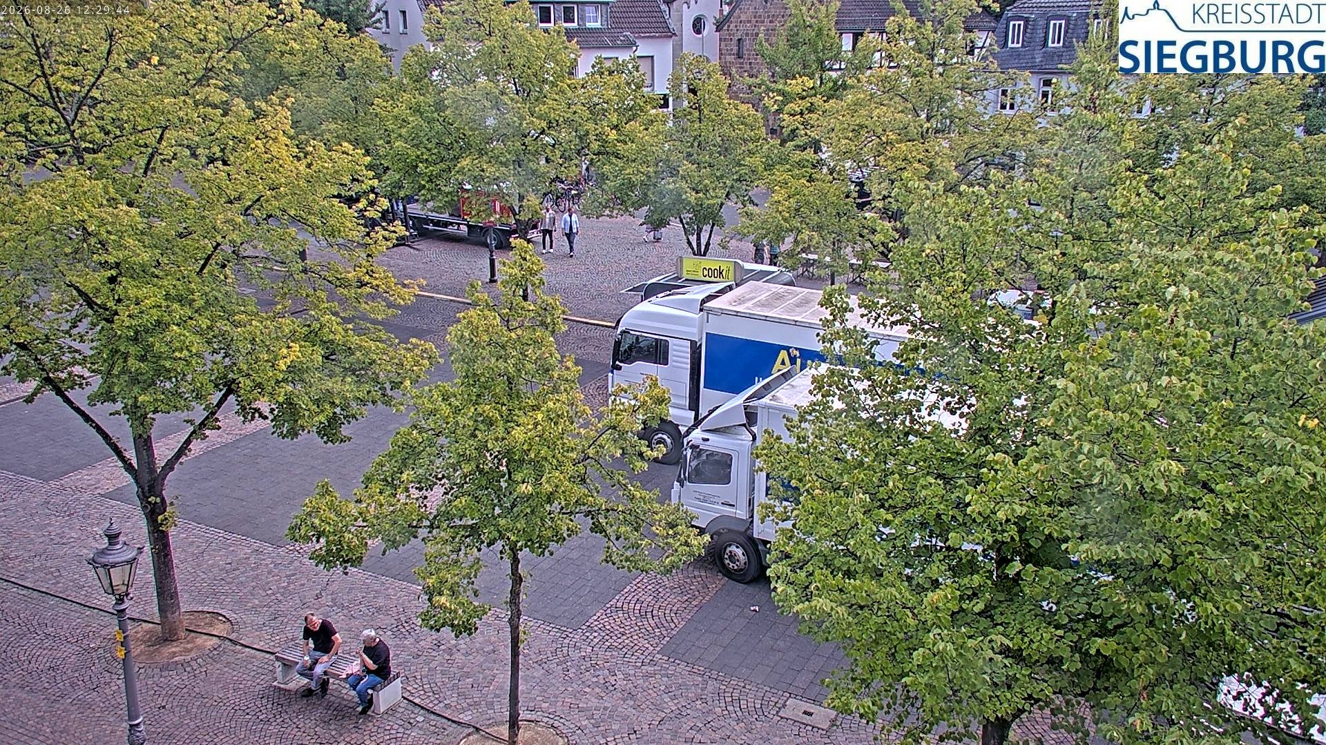 Archived image Webcam Siegburg (Noth Rhine-Westphalia) - View towards market square
