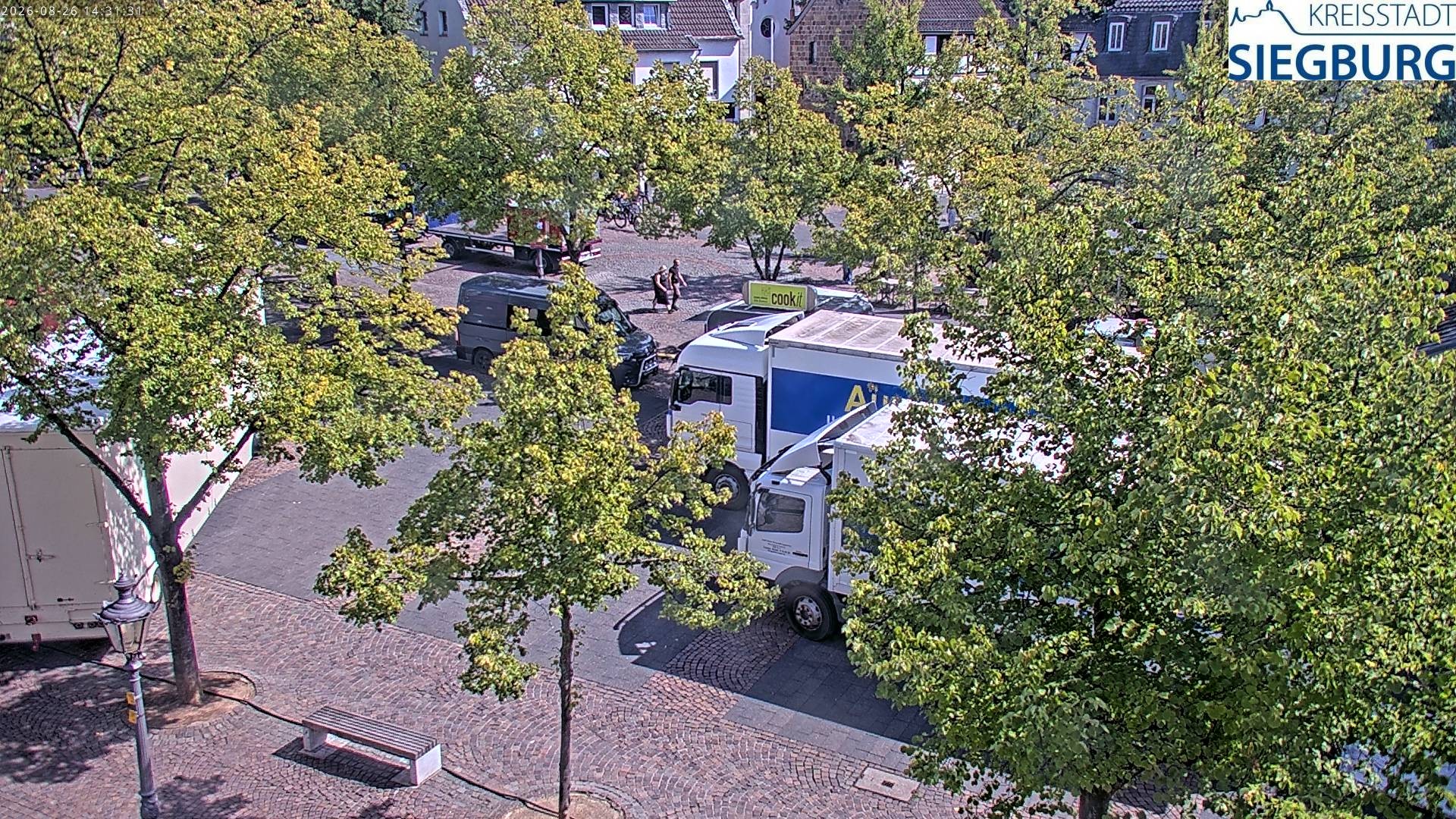 Archived image Webcam Siegburg (Noth Rhine-Westphalia) - View towards market square