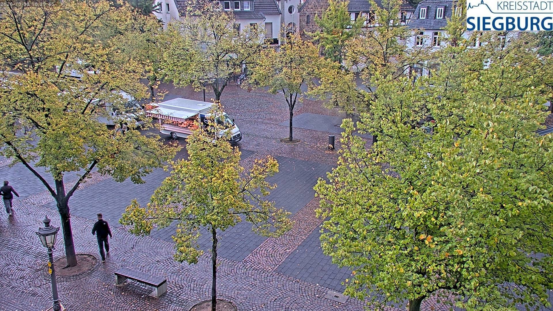 Archived image Webcam Siegburg (Noth Rhine-Westphalia) - View towards market square