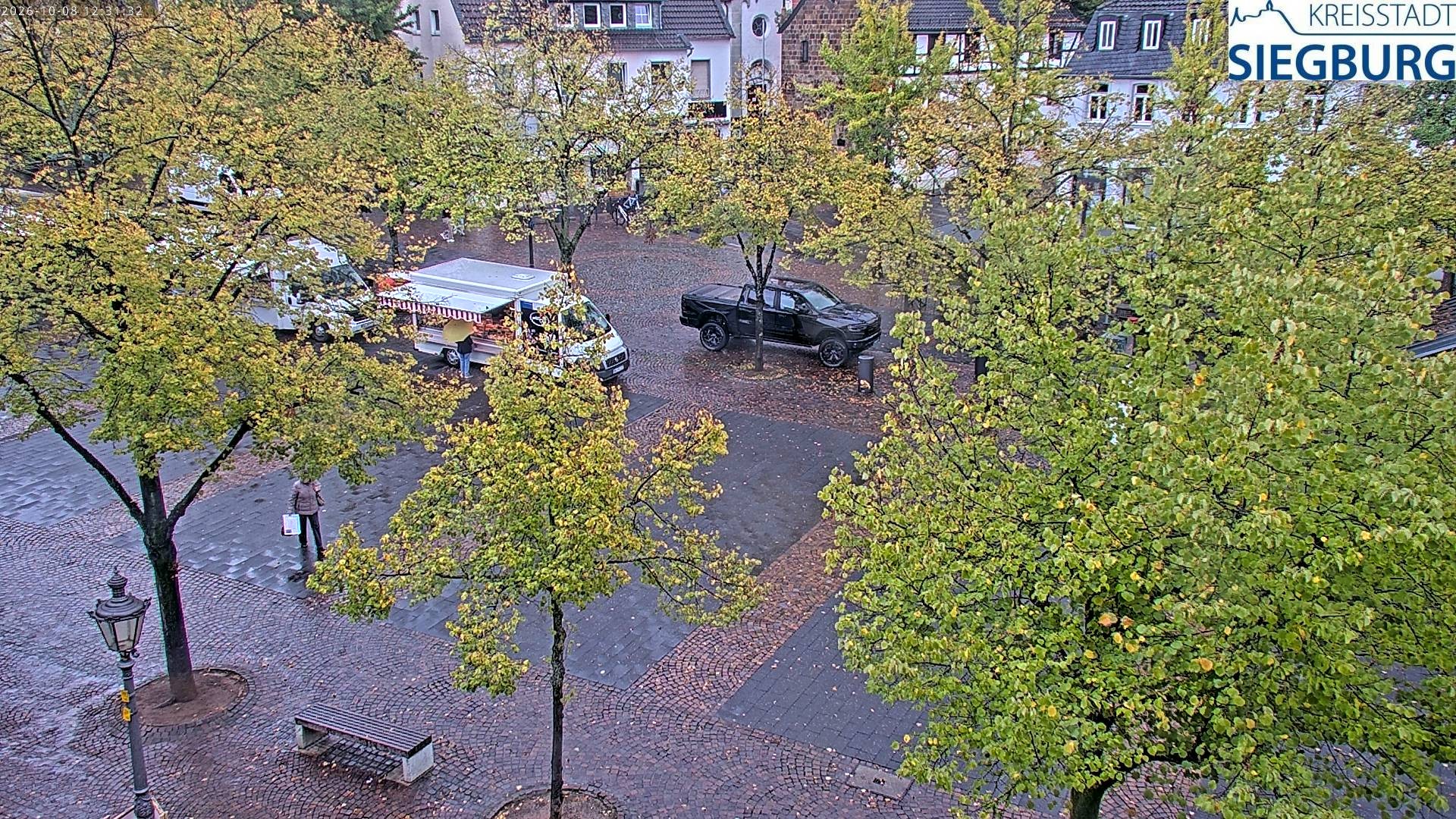 Archived image Webcam Siegburg (Noth Rhine-Westphalia) - View towards market square