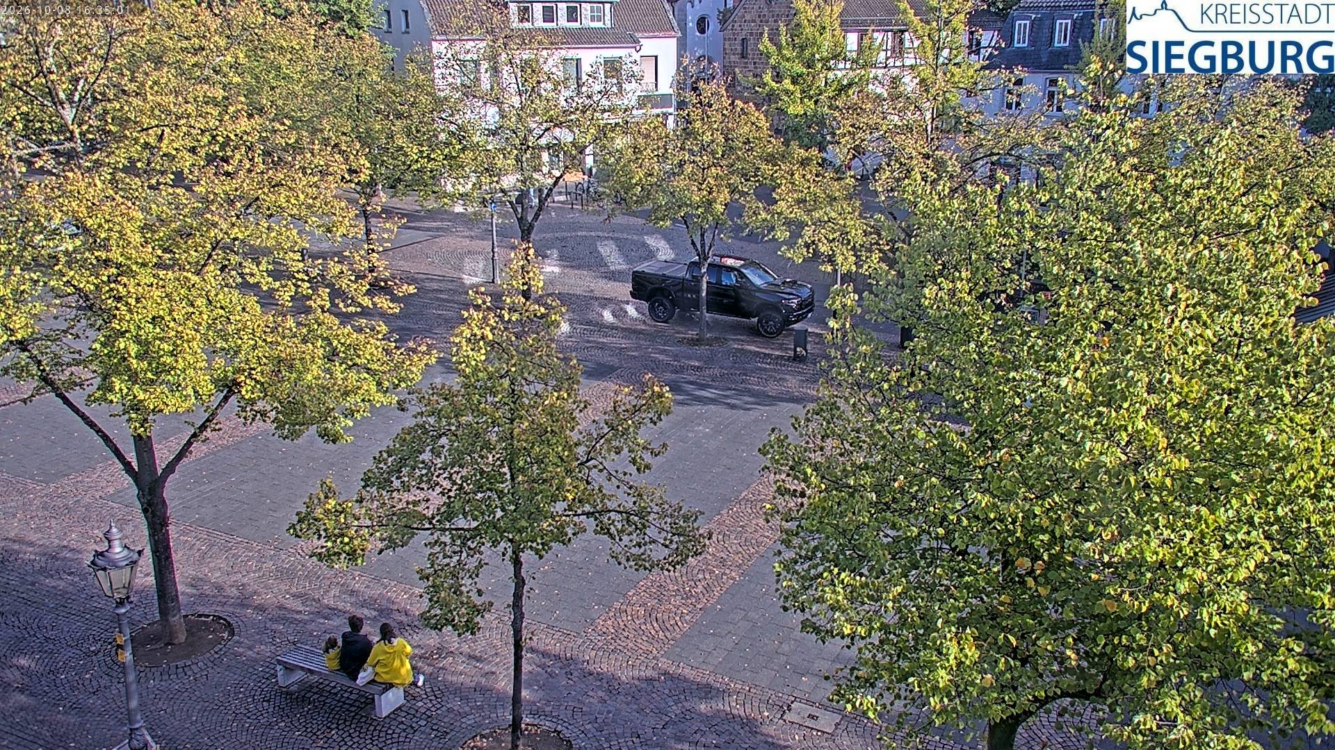 Archived image Webcam Siegburg (Noth Rhine-Westphalia) - View towards market square