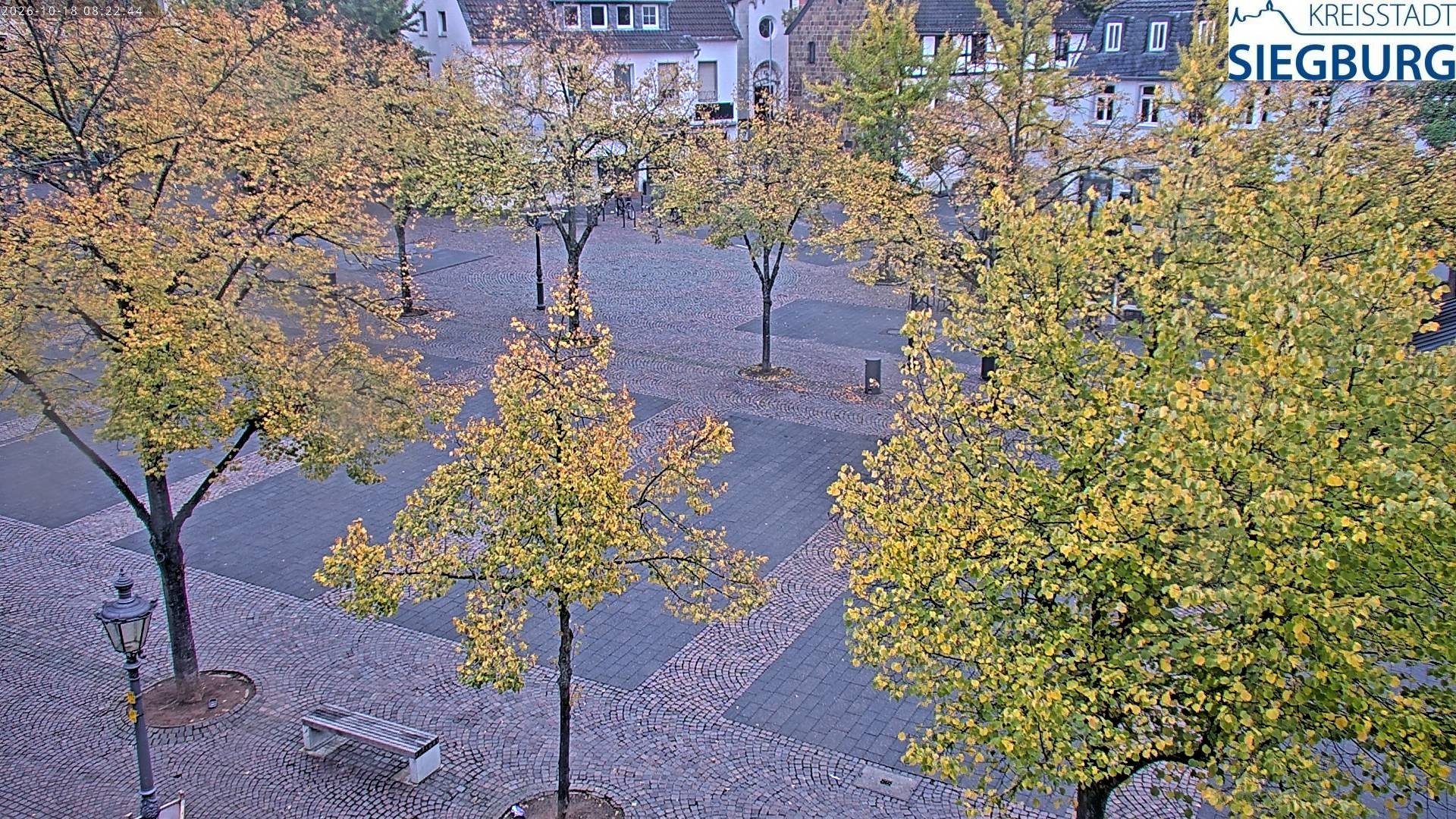 Archived image Webcam Siegburg (Noth Rhine-Westphalia) - View towards market square