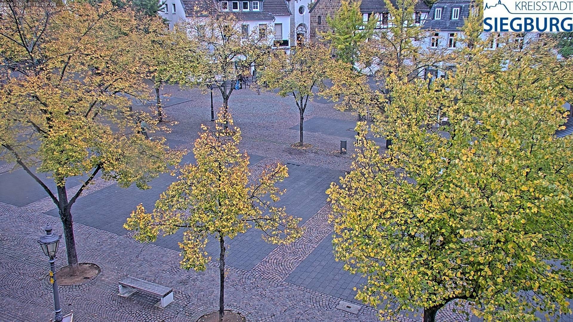Archived image Webcam Siegburg (Noth Rhine-Westphalia) - View towards market square