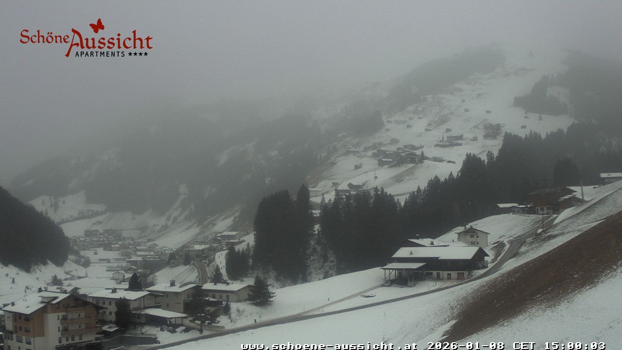 Archiv Foto Webcam Tux Lanersbach - Ausblick Appartements Schöne Aussicht