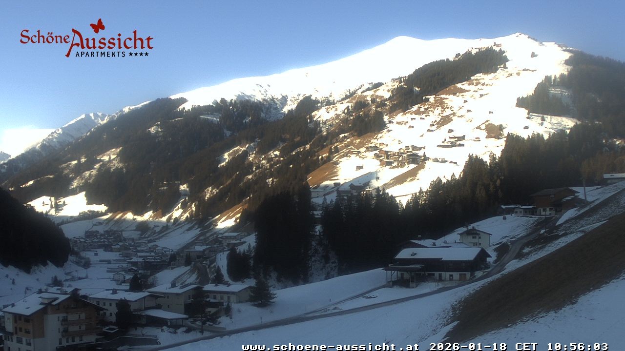 Archiv Foto Webcam Tux Lanersbach - Ausblick Appartements Schöne Aussicht