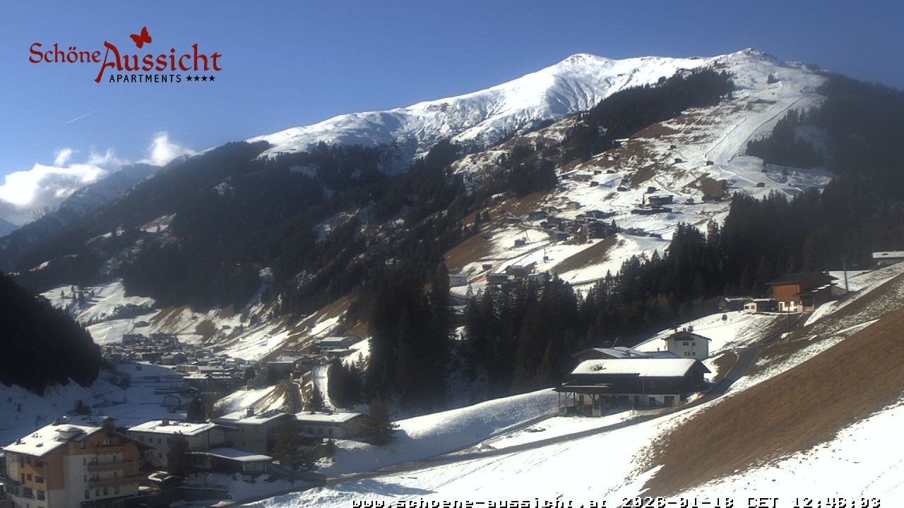 Archiv Foto Webcam Tux Lanersbach - Ausblick Appartements Schöne Aussicht