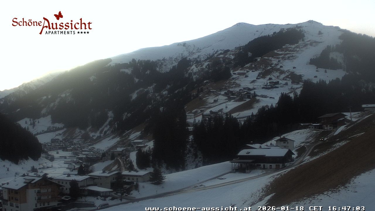 Archiv Foto Webcam Tux Lanersbach - Ausblick Appartements Schöne Aussicht