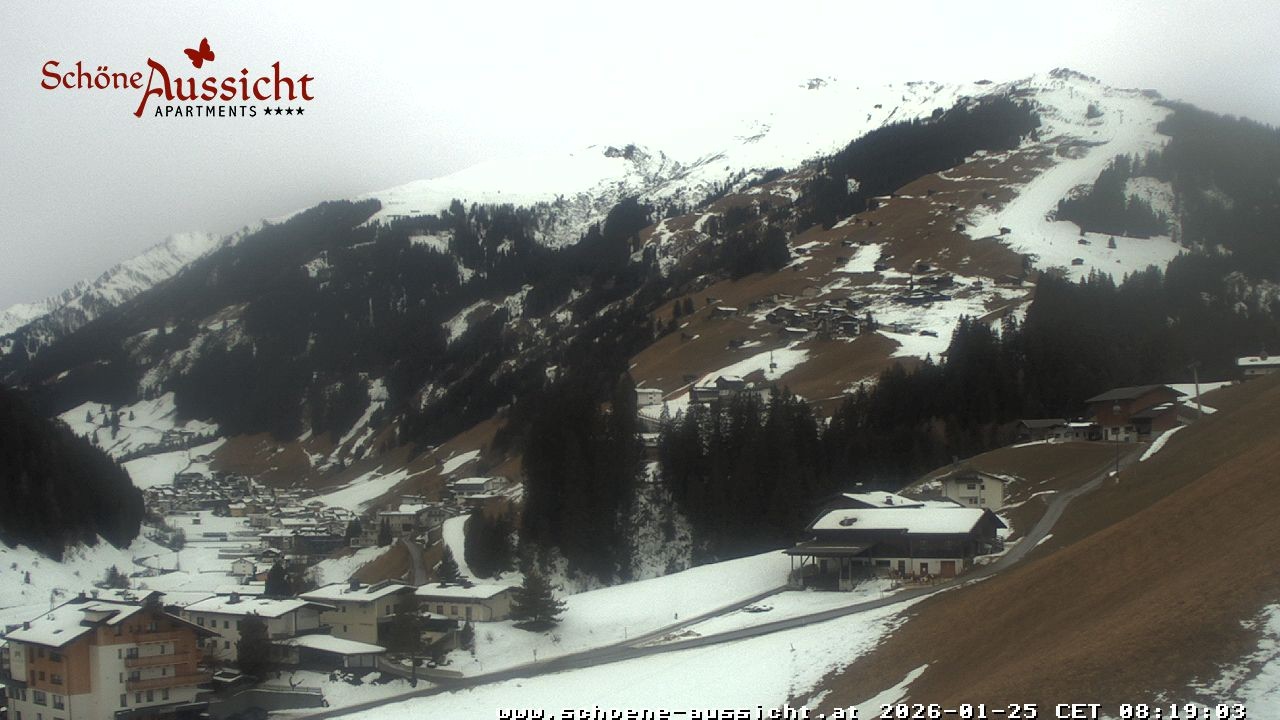 Archiv Foto Webcam Tux Lanersbach - Ausblick Appartements Schöne Aussicht