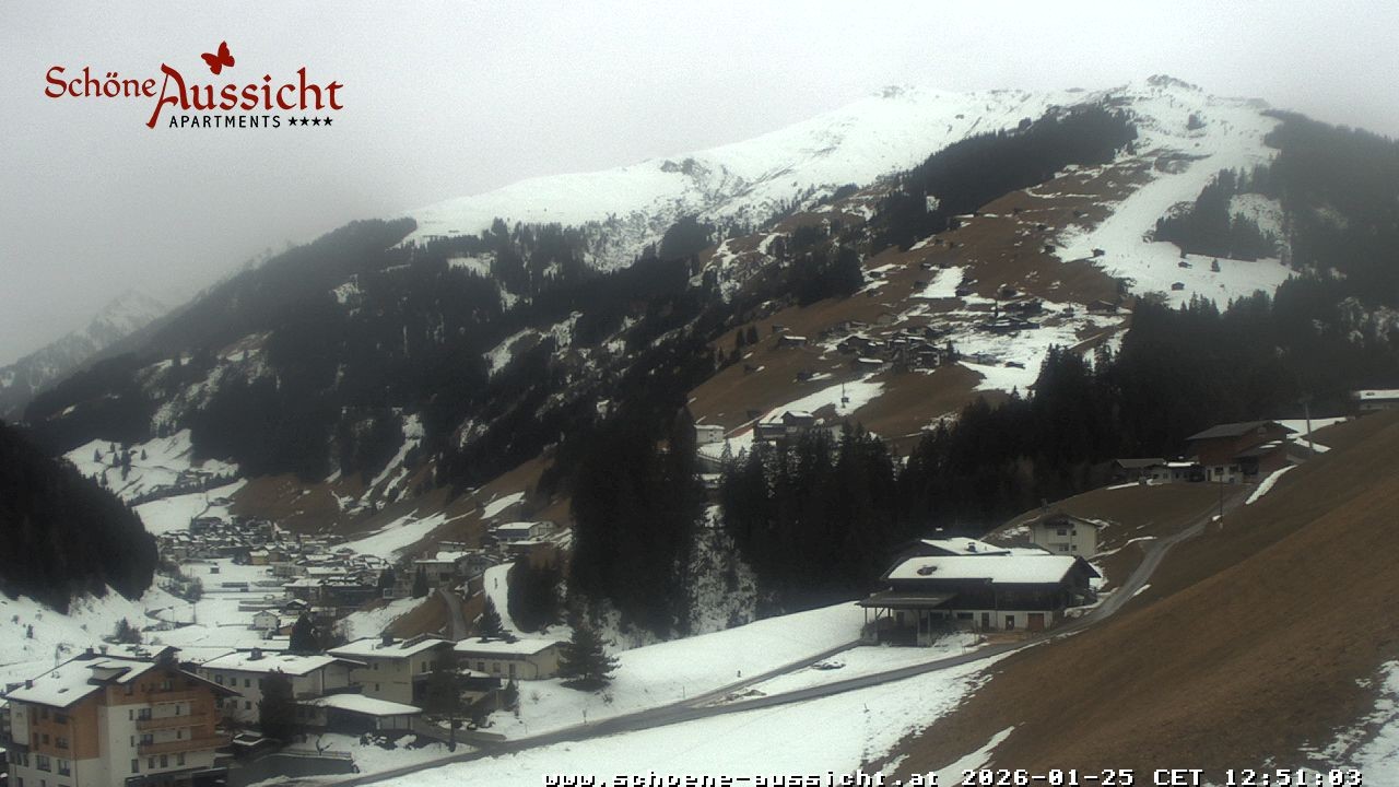 Archiv Foto Webcam Tux Lanersbach - Ausblick Appartements Schöne Aussicht