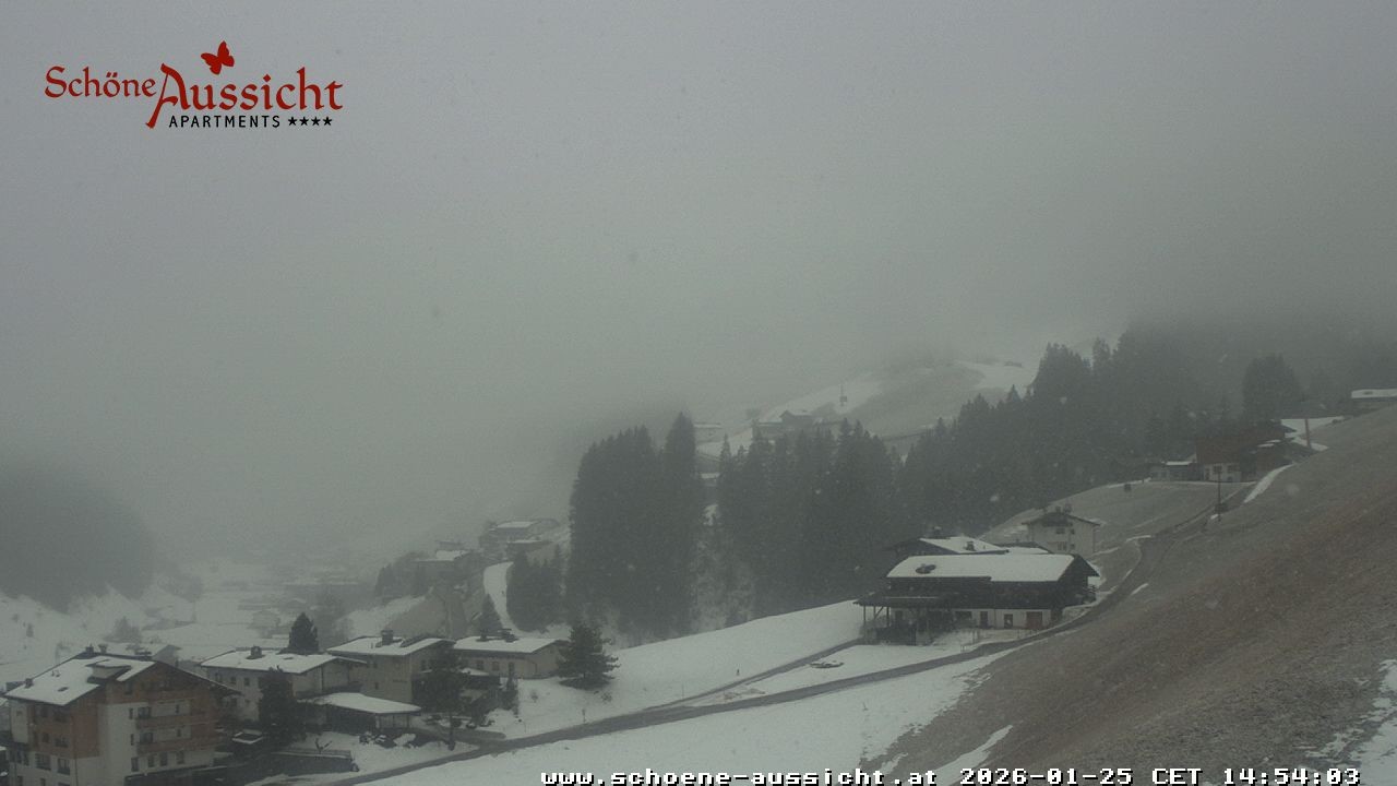 Archiv Foto Webcam Tux Lanersbach - Ausblick Appartements Schöne Aussicht