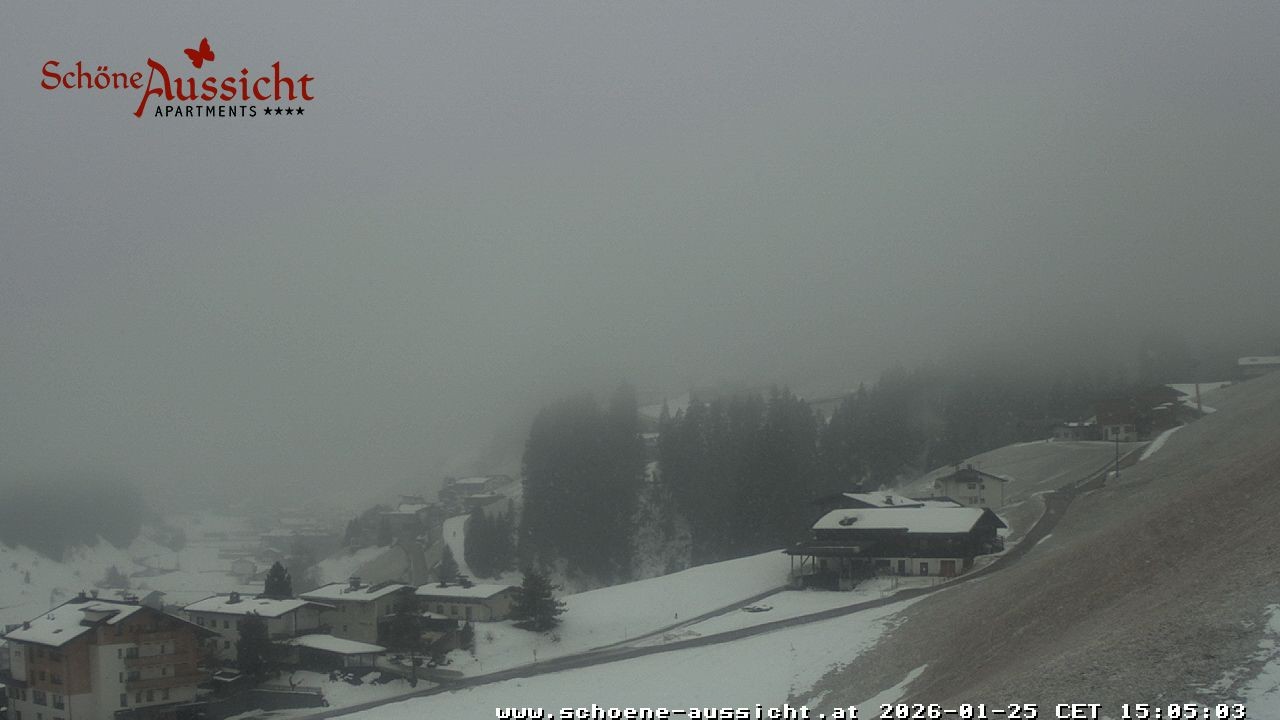 Archiv Foto Webcam Tux Lanersbach - Ausblick Appartements Schöne Aussicht